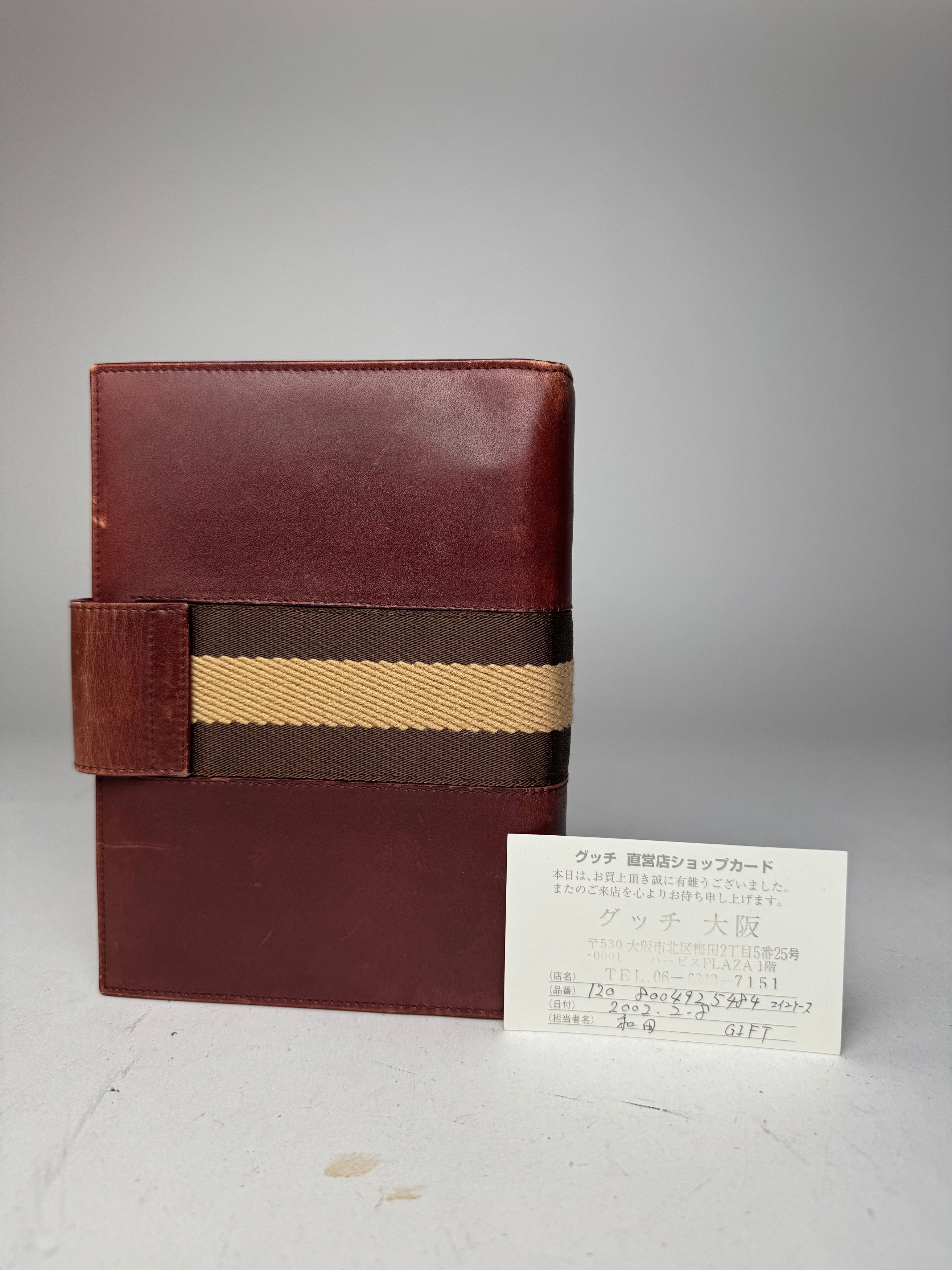 Gucci Vintage Leather Organizer Red Brown Size ONE SIZE - 2 Thumbnail