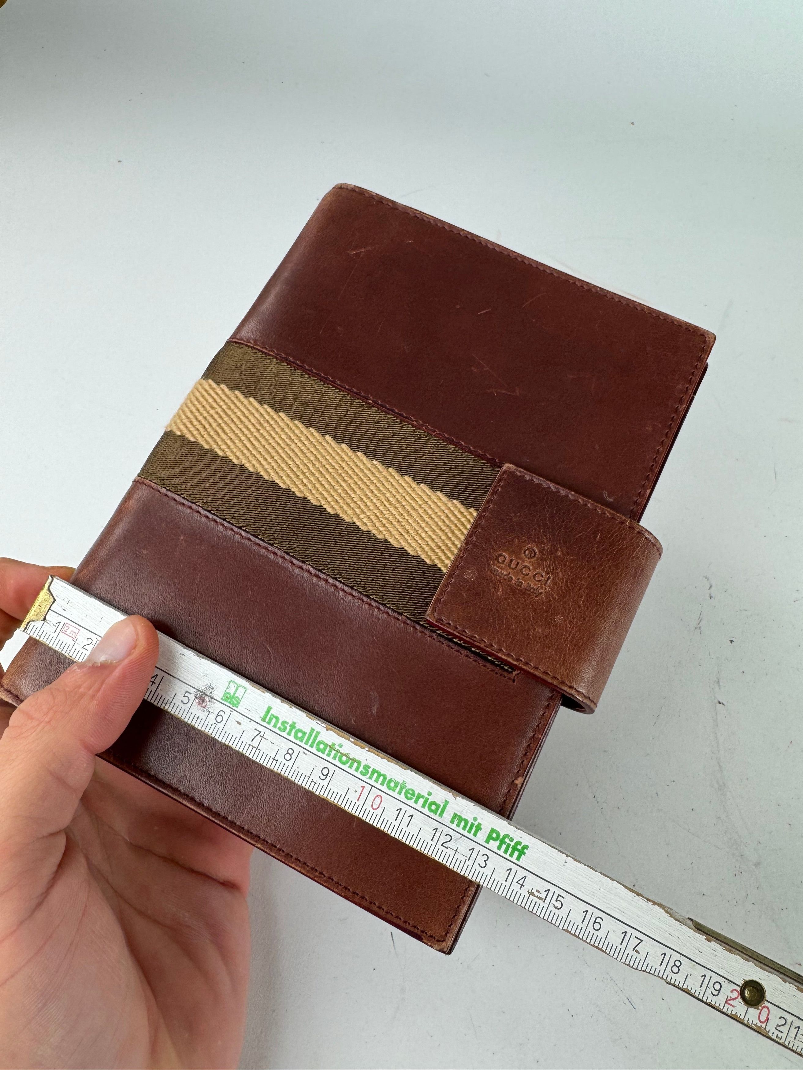 Gucci Vintage Leather Organizer Red Brown Size ONE SIZE - 9 Thumbnail