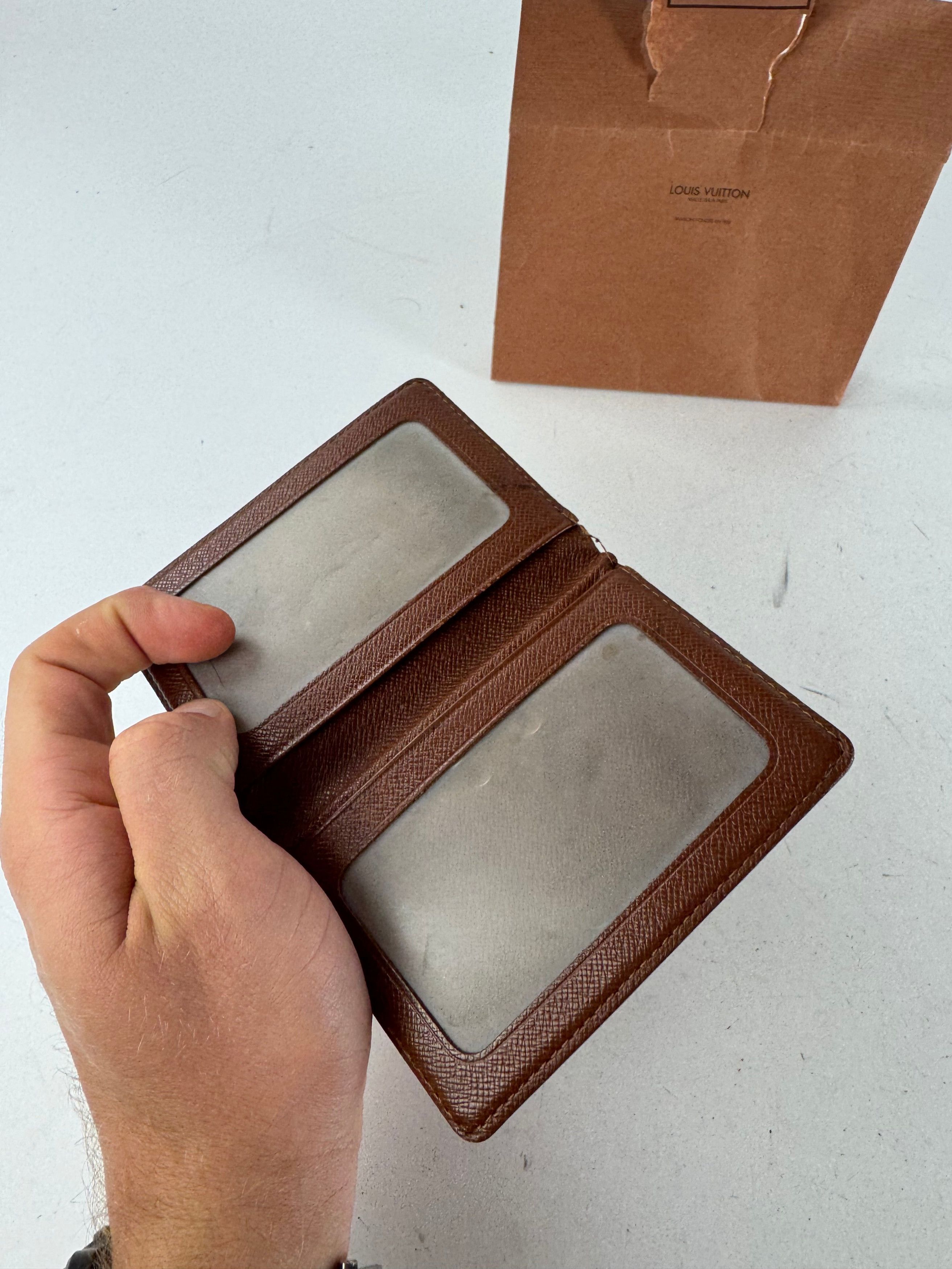Louis Vuitton Vintage Flapable Leather Card Holder Brown Size ONE SIZE - 3 Thumbnail