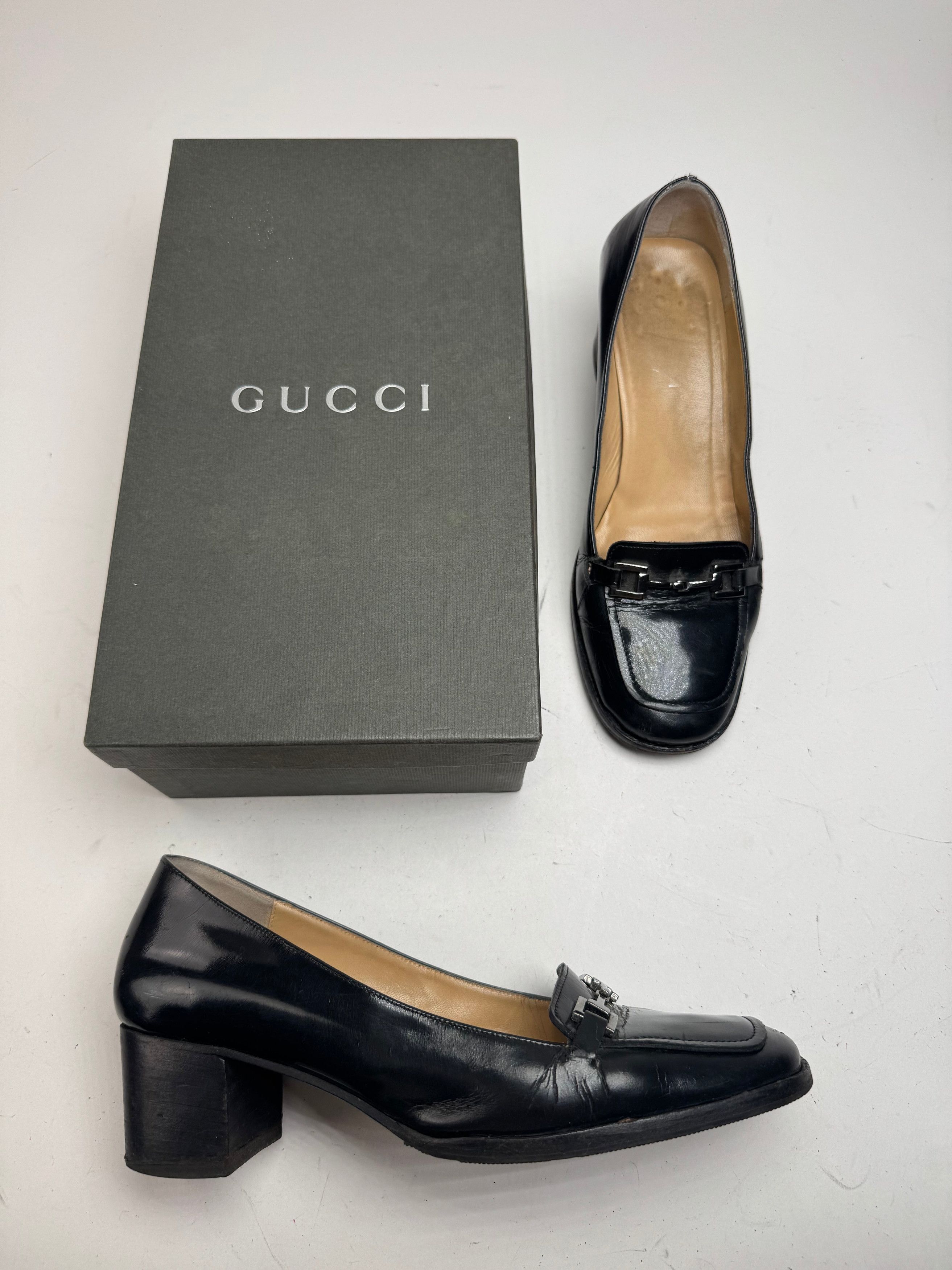 Gucci Vintage Patent Leather Pumps Black Size US 7 / IT 37 - 2 Thumbnail