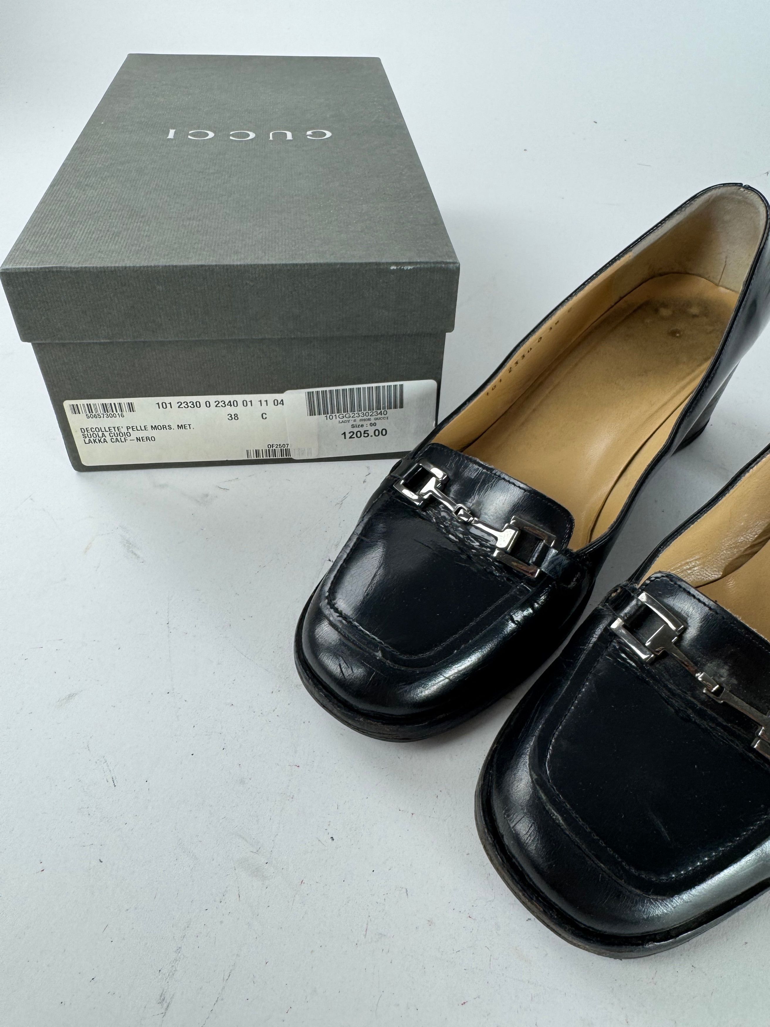 Gucci Vintage Patent Leather Pumps Black Size US 7 / IT 37 - 11 Thumbnail