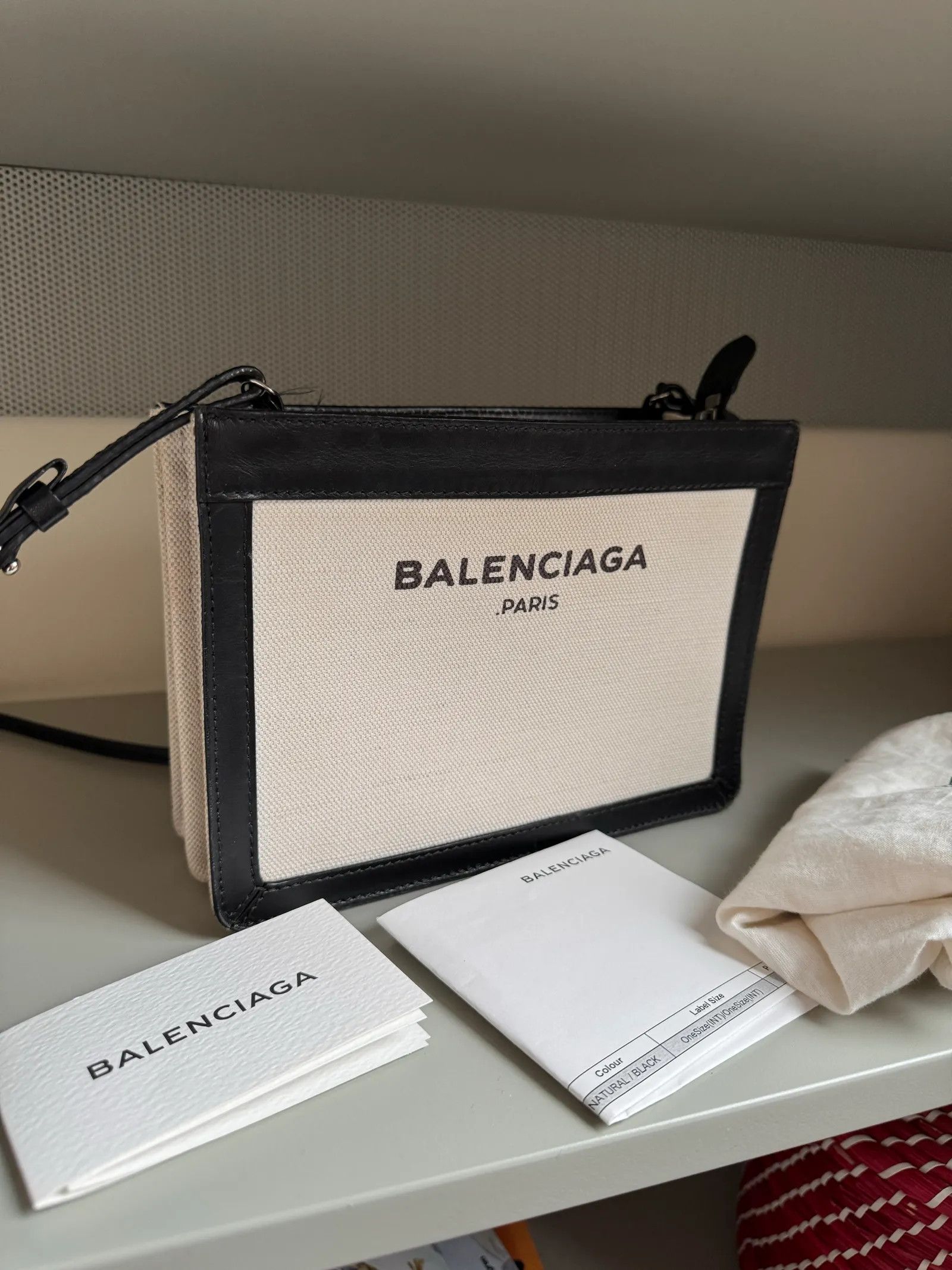 Balenciaga Balenciaga Balenciaga navy pochette Crossbody Bag Size ONE SIZE - 2 Thumbnail