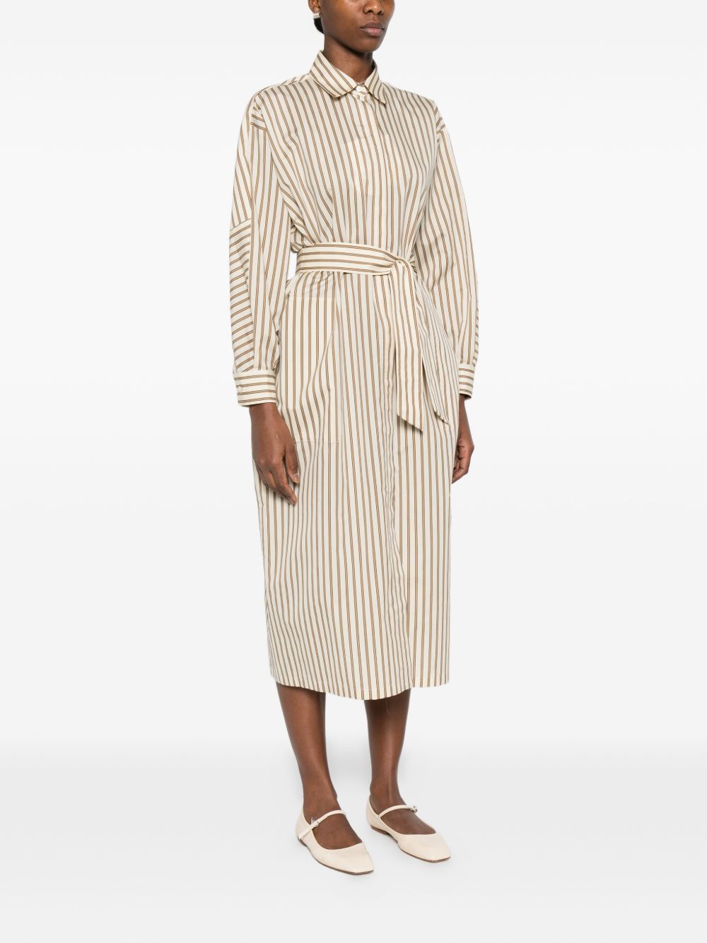 Max Mara STRIPED SILK BLEND DRESS Size XS / US 0-2 / IT 36-38 - 5 Thumbnail