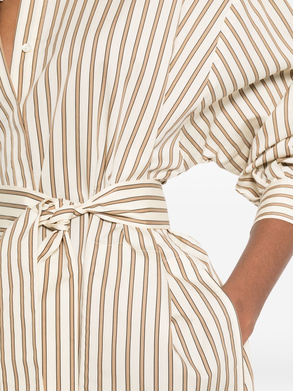 Max Mara STRIPED SILK BLEND DRESS Size XS / US 0-2 / IT 36-38 - 2 Thumbnail