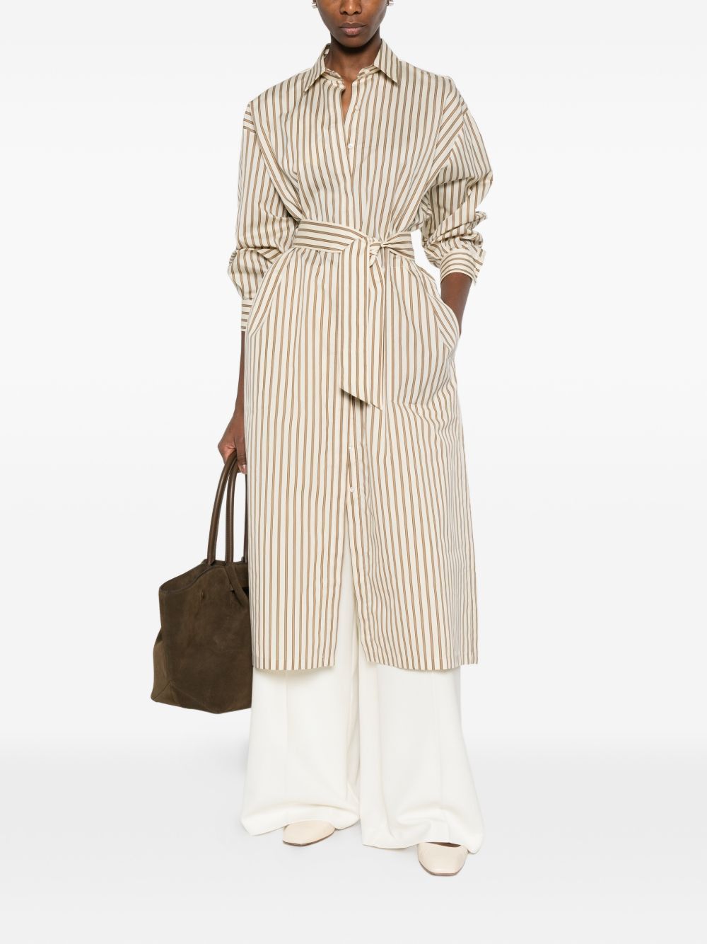 Max Mara STRIPED SILK BLEND DRESS Size M / US 6-8 / IT 42-44 - 4 Thumbnail