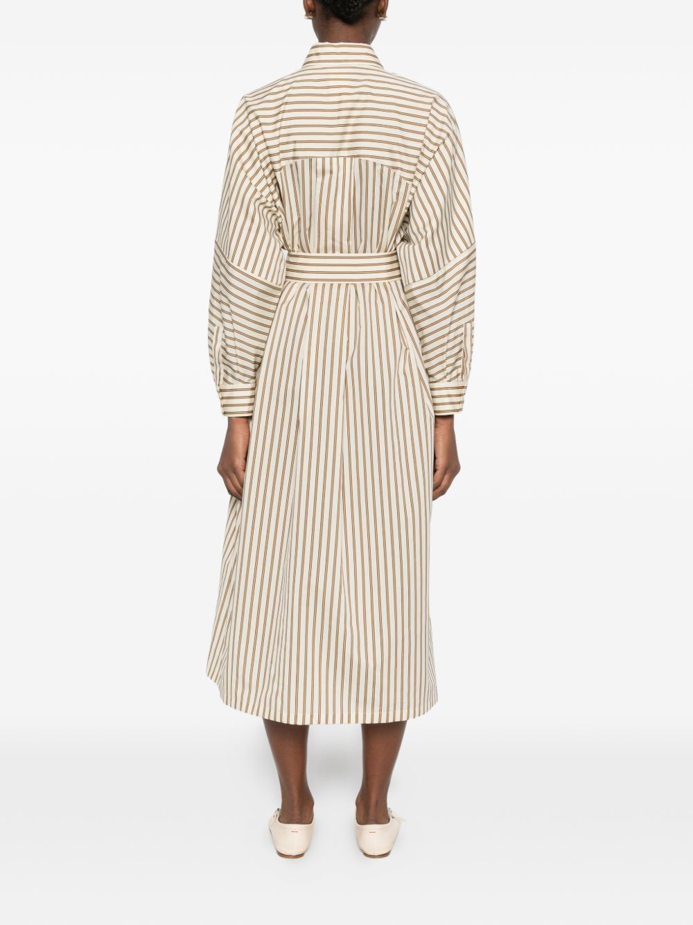 Max Mara STRIPED SILK BLEND DRESS Size M / US 6-8 / IT 42-44 - 3 Thumbnail