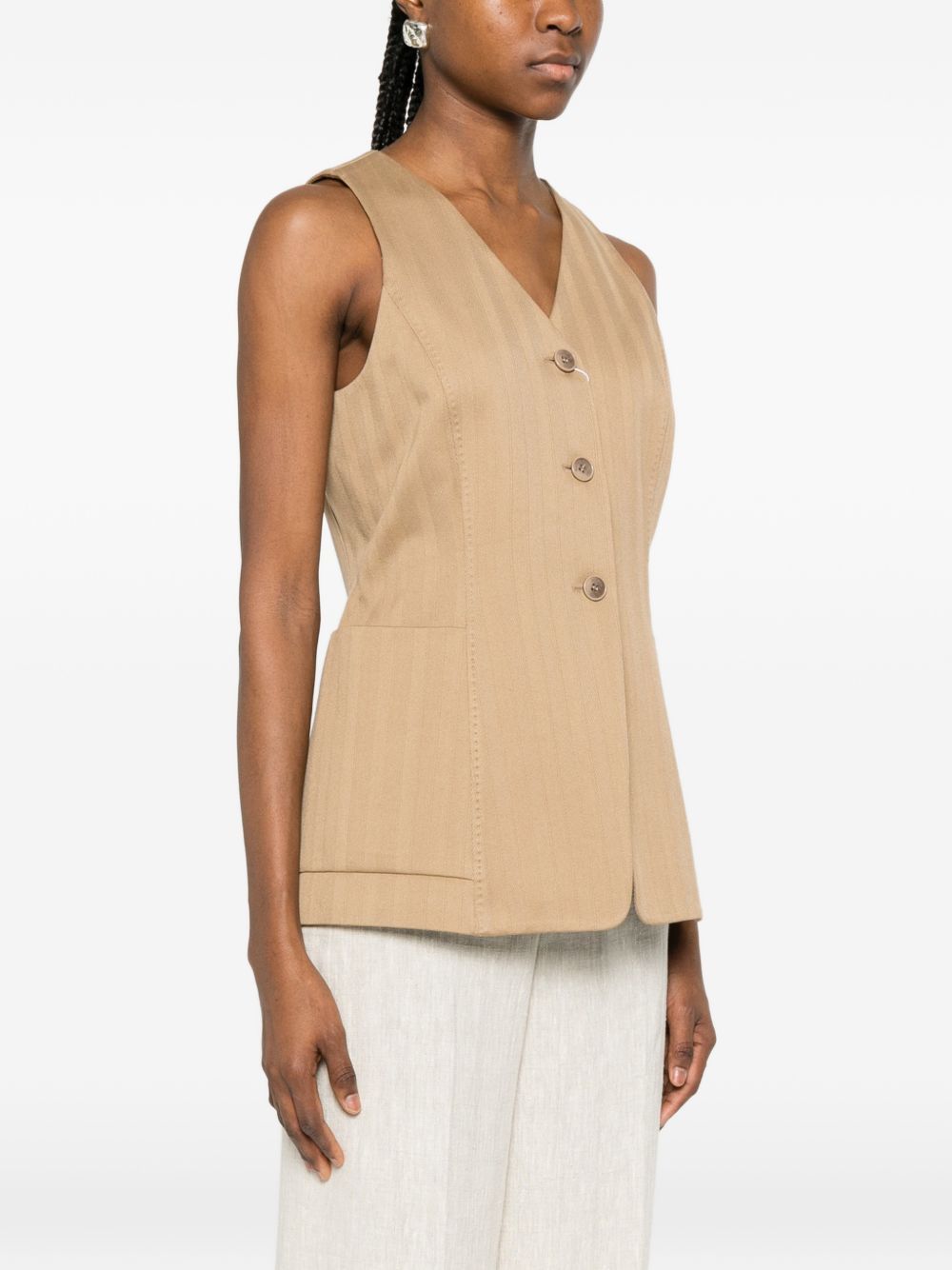Max Mara COTTON VEST Size M / US 6-8 / IT 42-44 - 4 Thumbnail