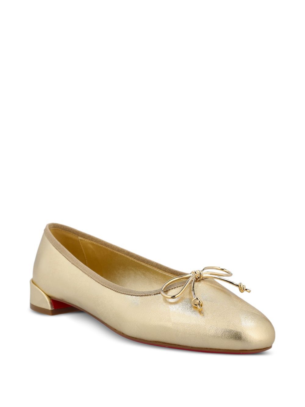 Christian Louboutin SWEETIE JANE LEATHER BALLETS Size US 7 / IT 37 - 2 Thumbnail