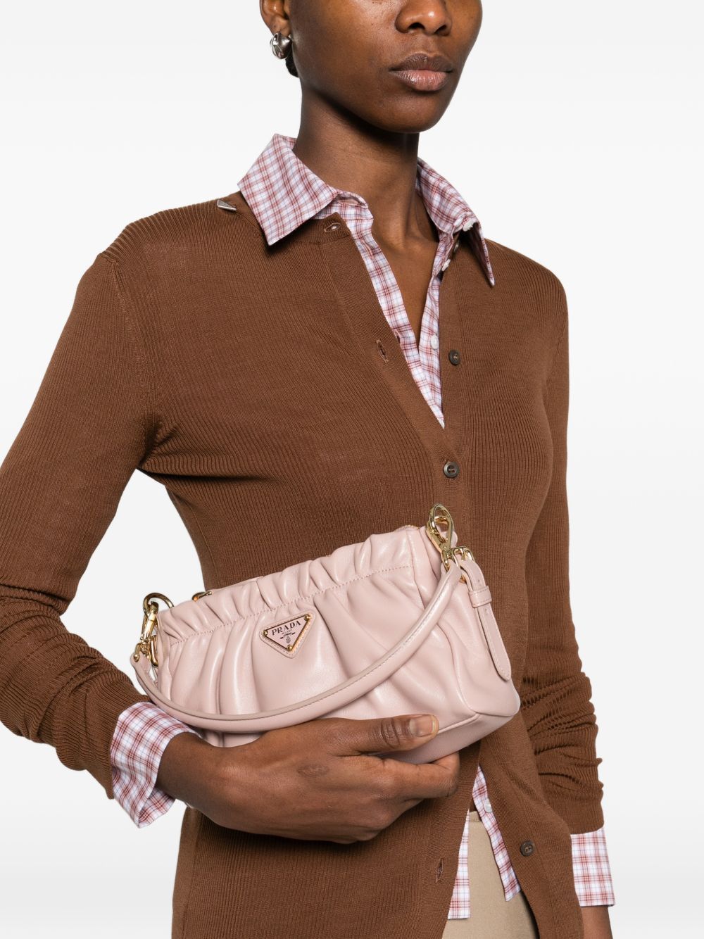 Prada LEATHER SHOULDER BAG Size ONE SIZE - 4 Thumbnail