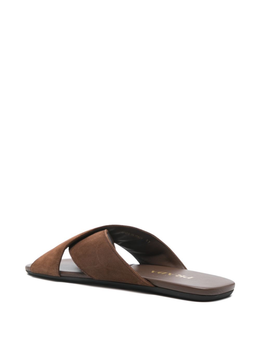 Prada SUEDE LEATHER FLAT SANDALS Size US 10 / IT 40 - 2 Thumbnail
