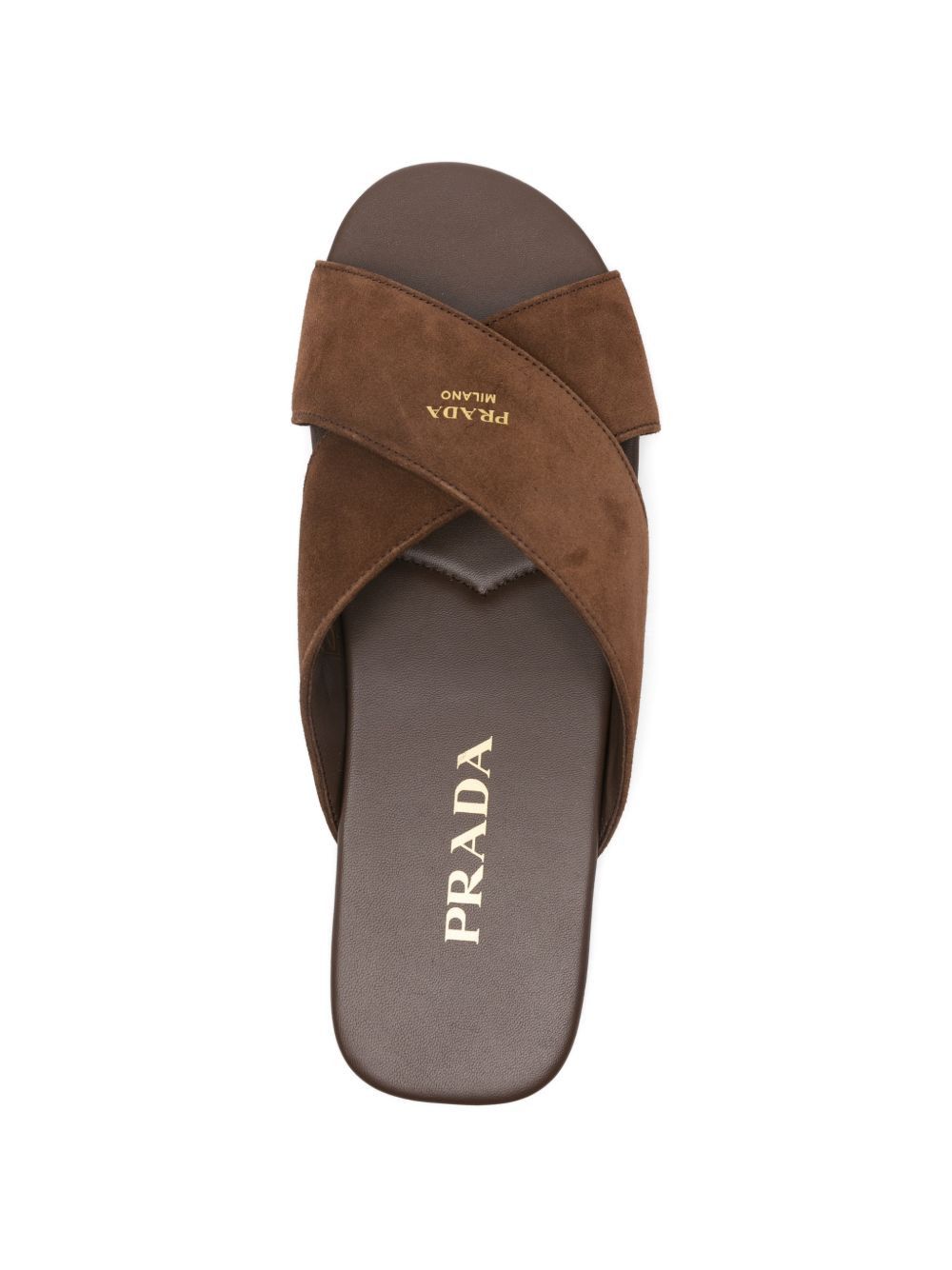 Prada SUEDE LEATHER FLAT SANDALS Size US 11 / IT 41 - 4 Thumbnail