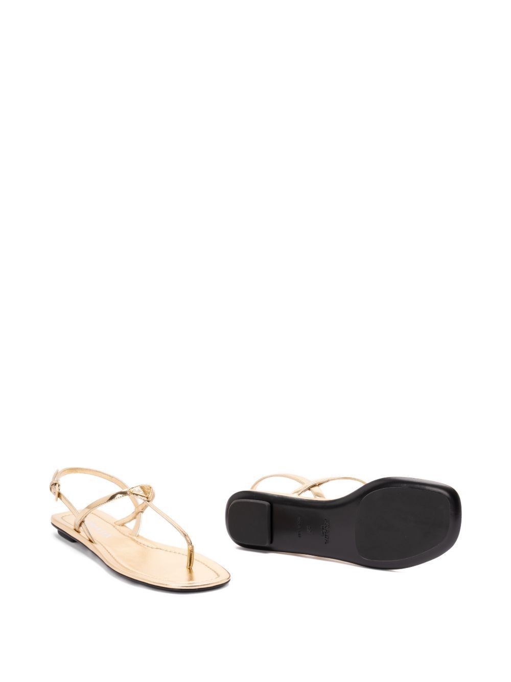 Prada LEATHER THONG SANDALS Size US 8 / IT 38 - 3 Thumbnail