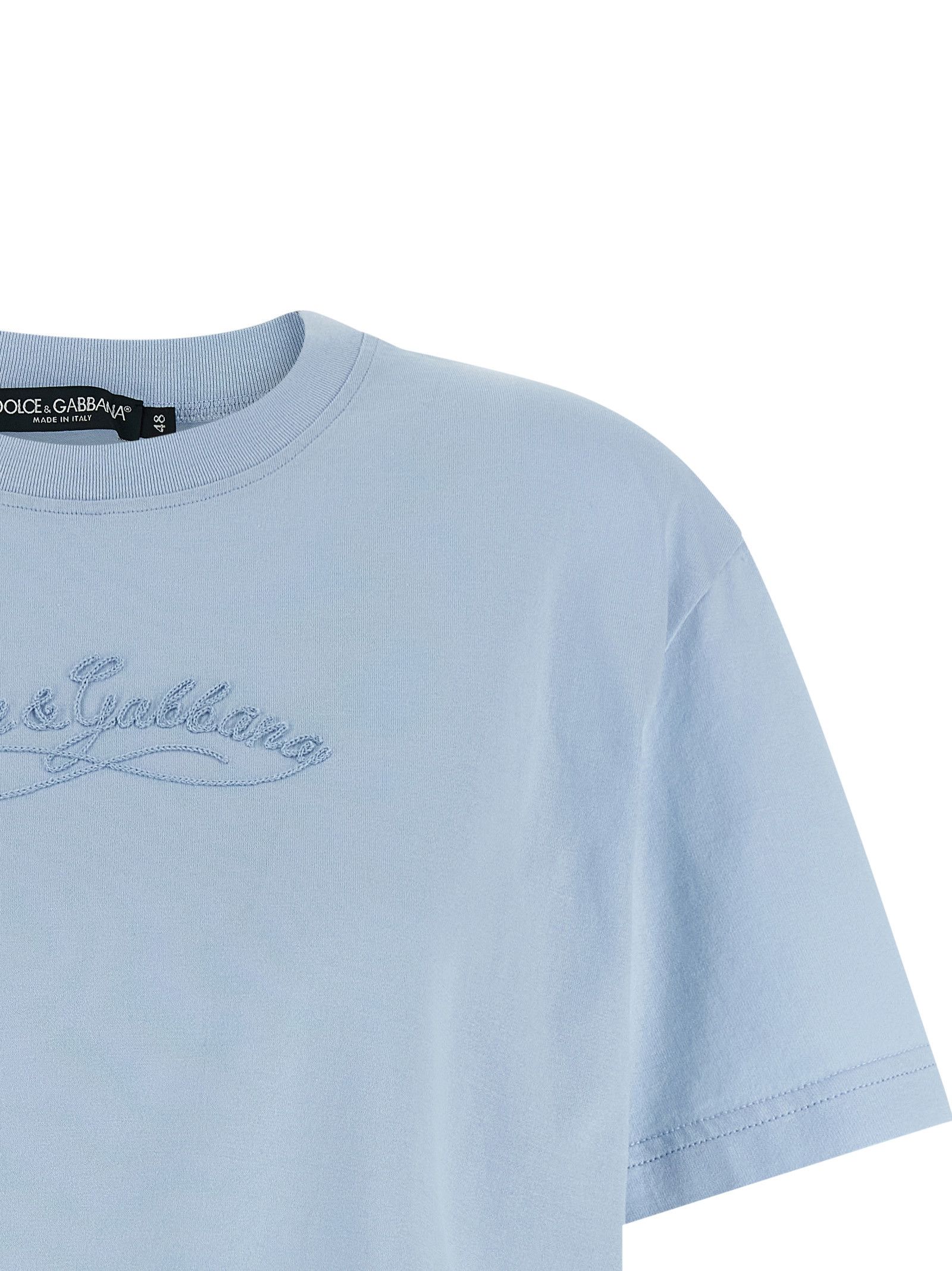 Dolce & Gabbana Chain Embroidery T-Shirt Size M / US 6-8 / IT 42-44 - 3 Thumbnail