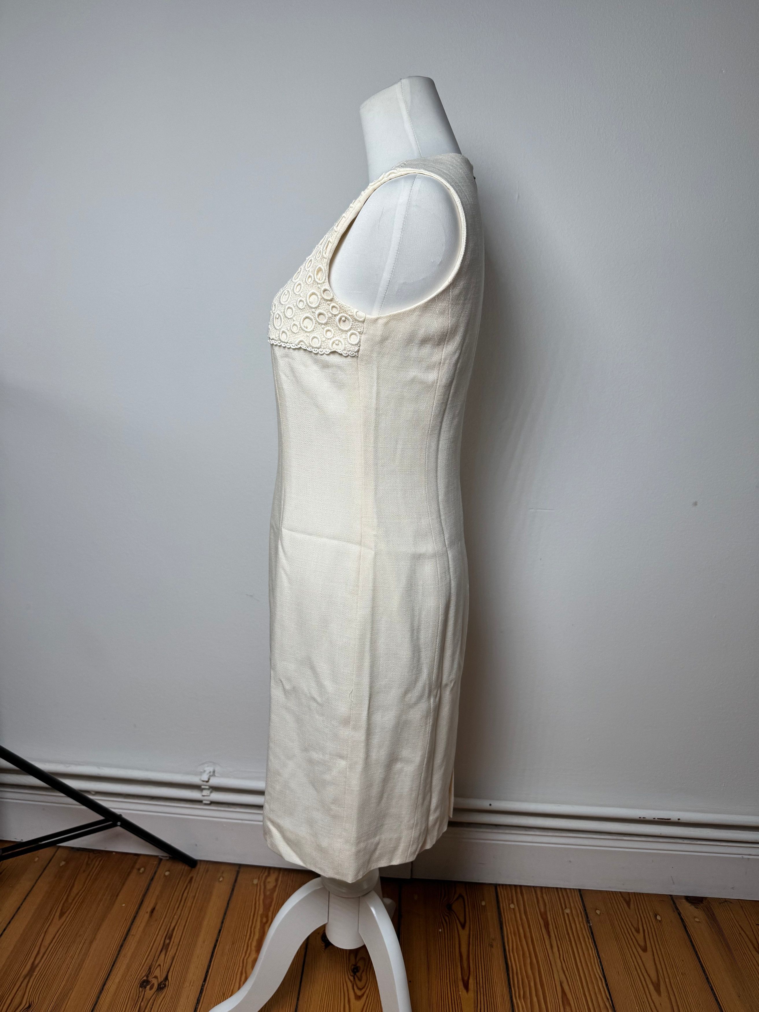 Courreges Vintage Linen Dress Shite 38/M Size M / US 6-8 / IT 42-44 - 2 Thumbnail