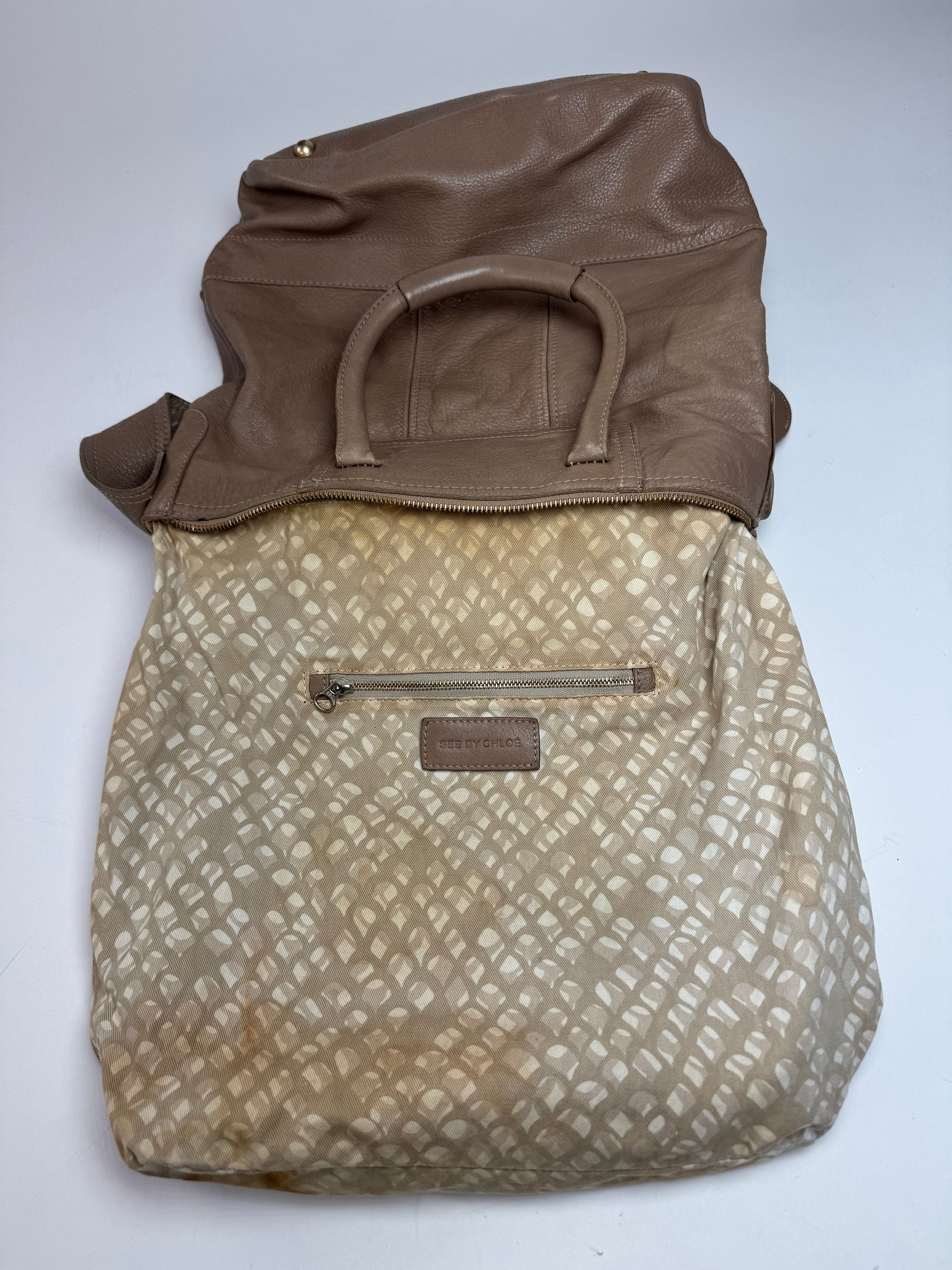 Chloe Vintage Leather 2Way Handbag Brown Size ONE SIZE - 3 Thumbnail