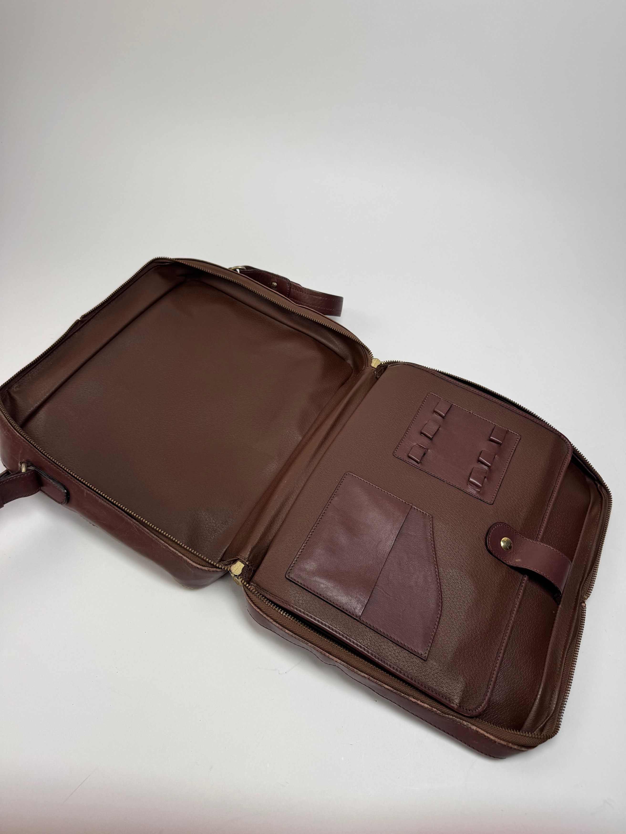 Celine Vintage Paris 2Way Leather Travel Bag Brown Size ONE SIZE - 3 Thumbnail