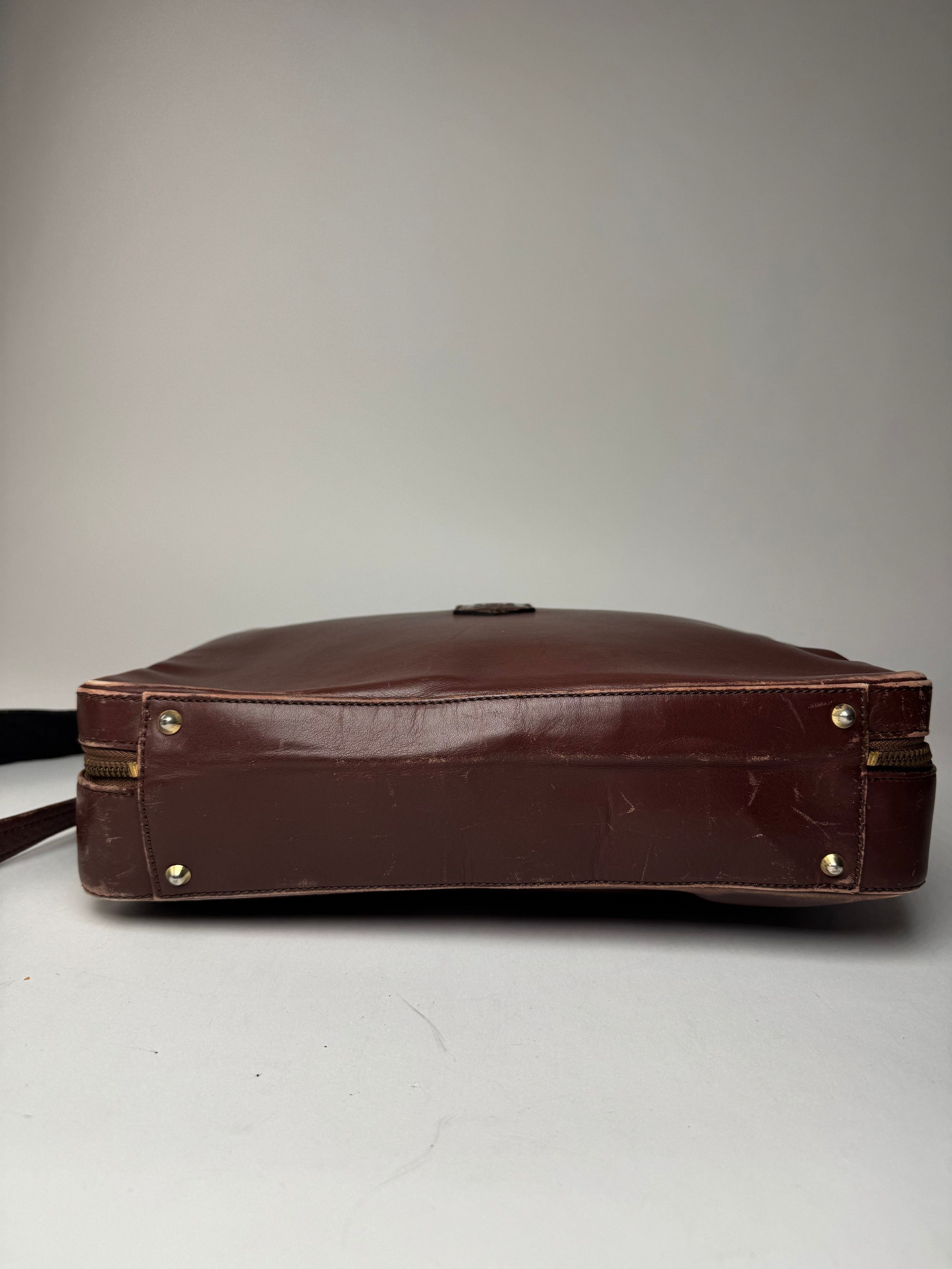 Celine Vintage Paris 2Way Leather Travel Bag Brown Size ONE SIZE - 14 Thumbnail