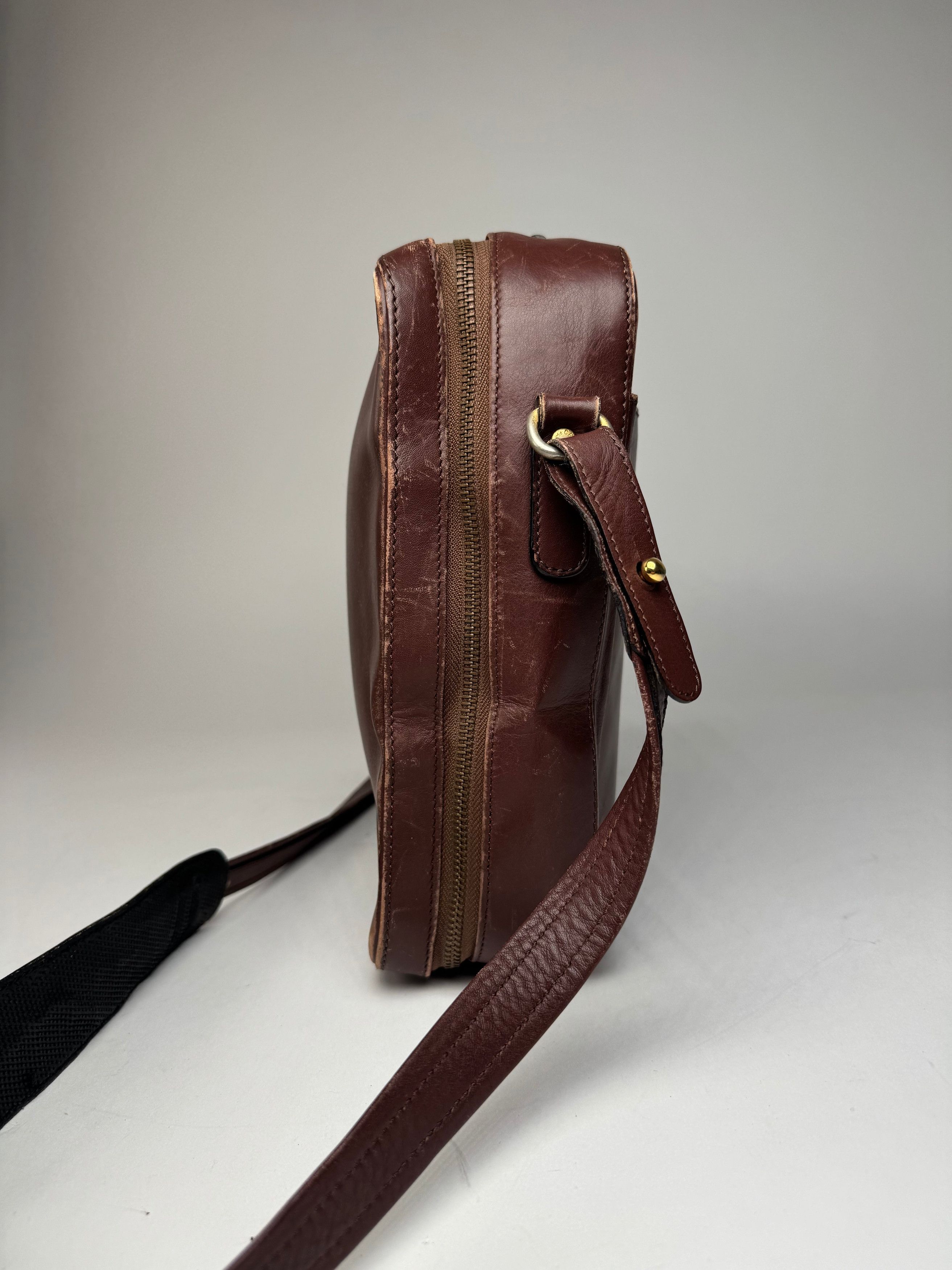 Celine Vintage Paris 2Way Leather Travel Bag Brown Size ONE SIZE - 9 Thumbnail
