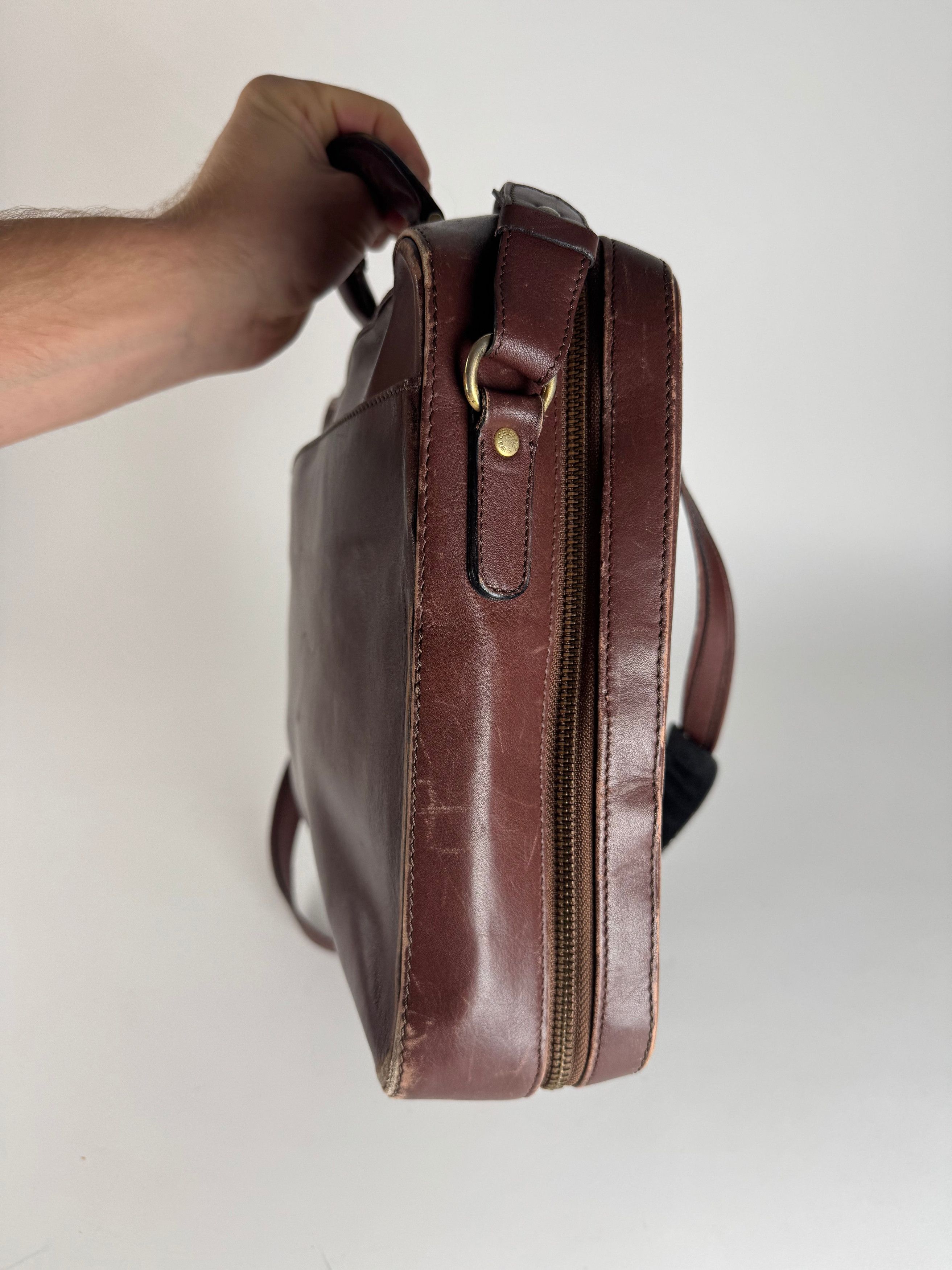 Celine Vintage Paris 2Way Leather Travel Bag Brown Size ONE SIZE - 10 Thumbnail