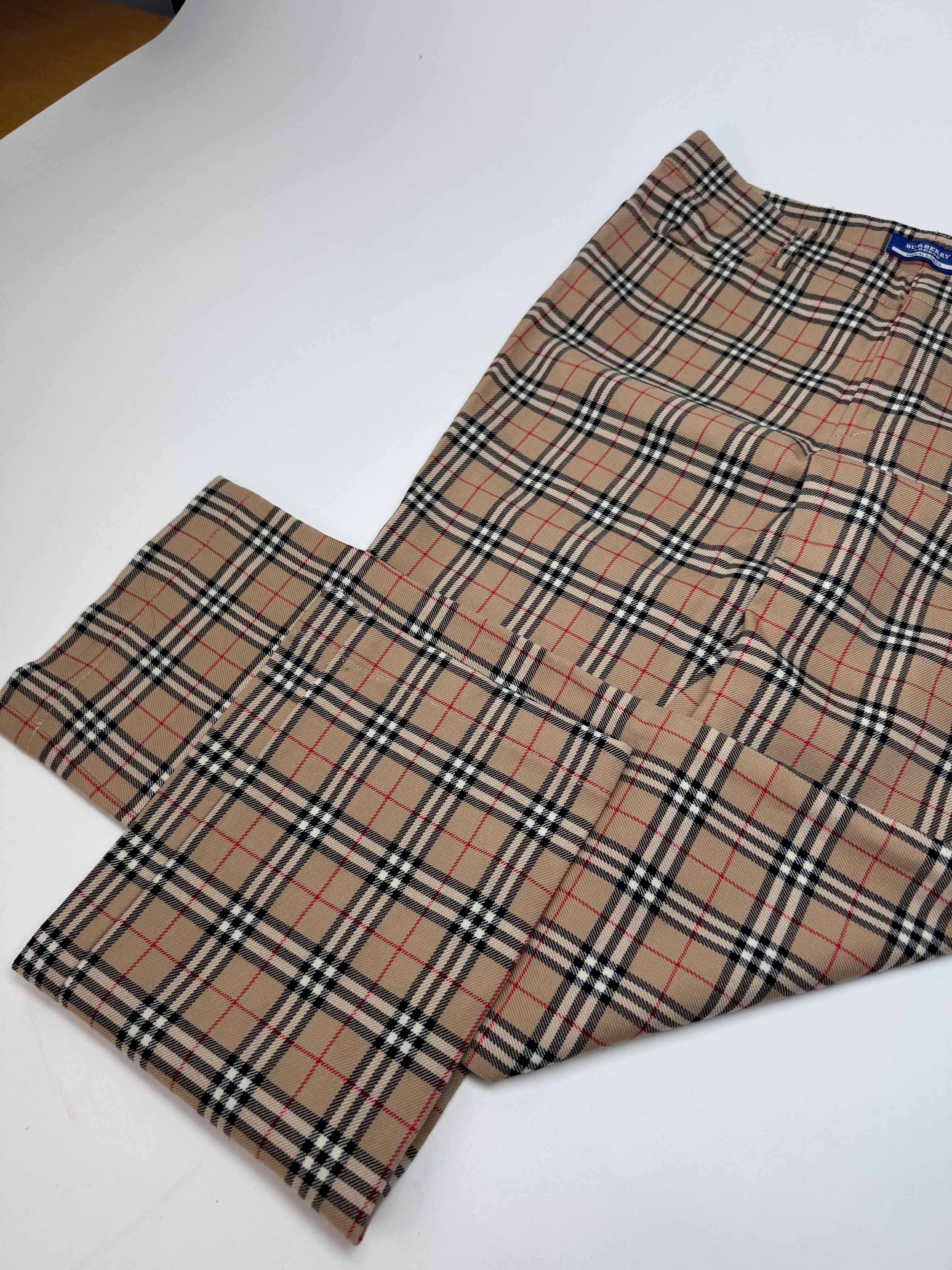 Burberry Vintage Nova Check monogram Pants beige Brown 38/M Size 27" / US 4 / IT 40 - 2 Thumbnail