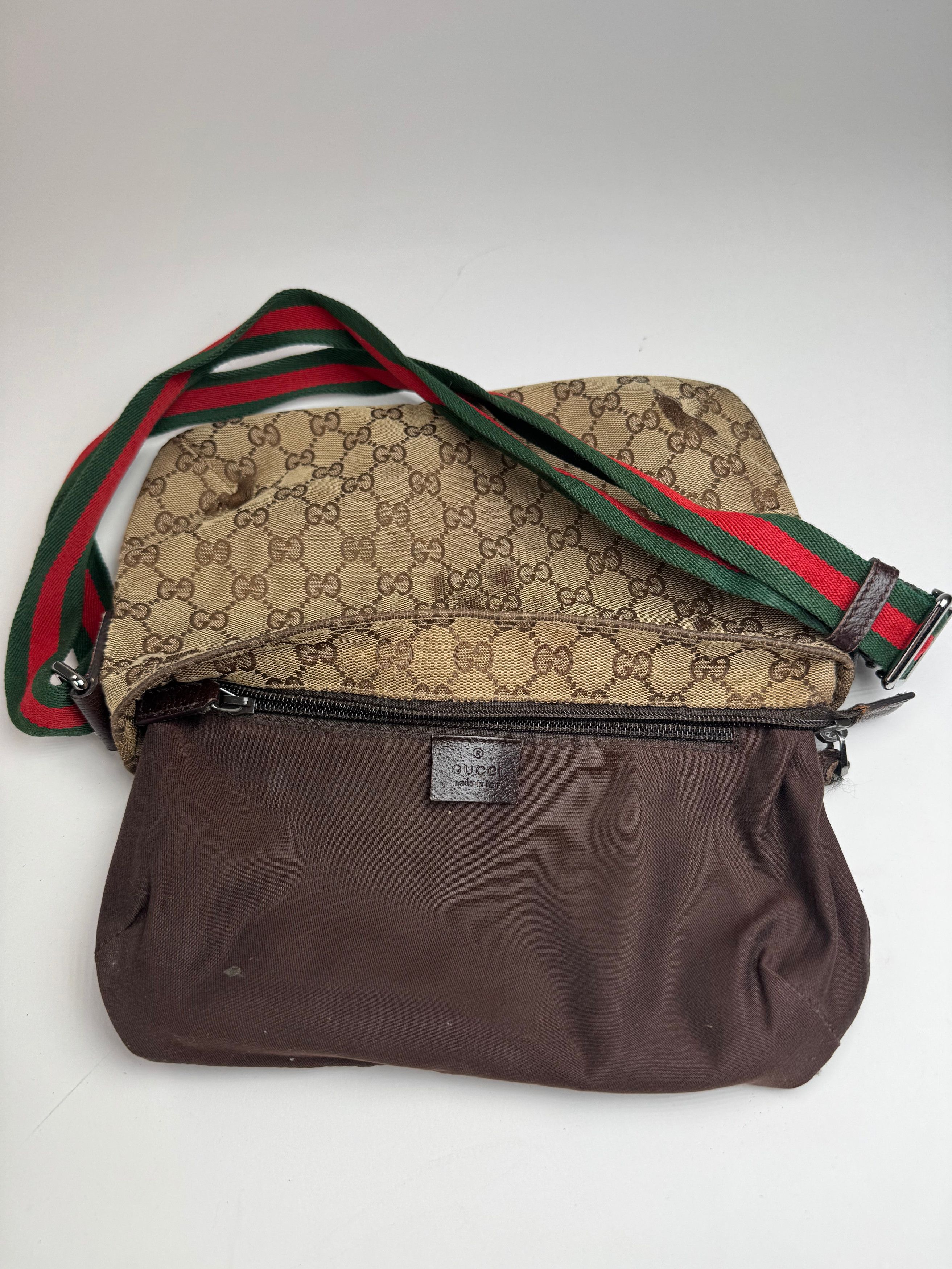 Gucci Vintage Monogram Canvas Bag Beige Brown Size ONE SIZE - 3 Thumbnail
