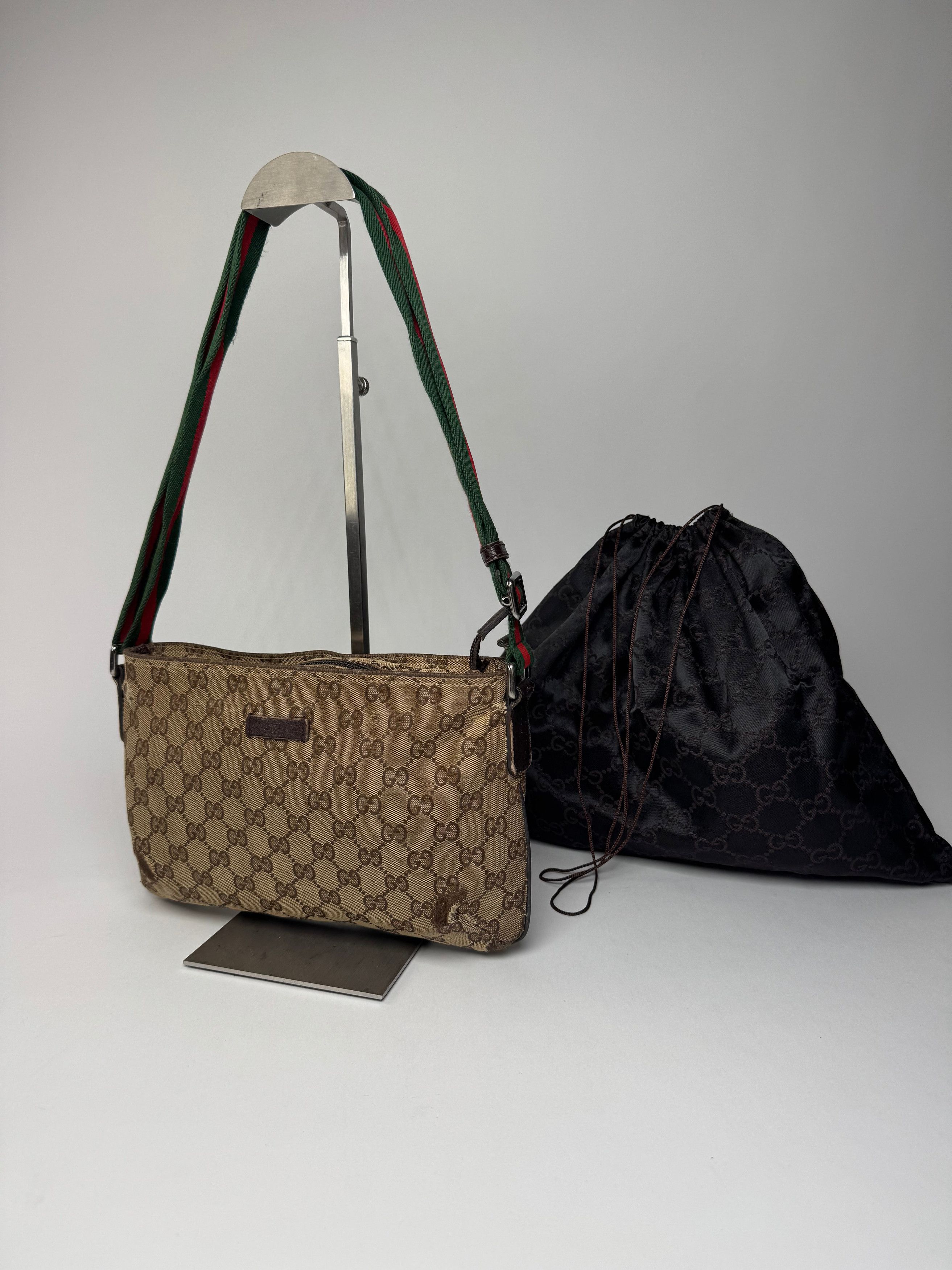Gucci Vintage Monogram Canvas Bag Beige Brown Size ONE SIZE - 8 Thumbnail