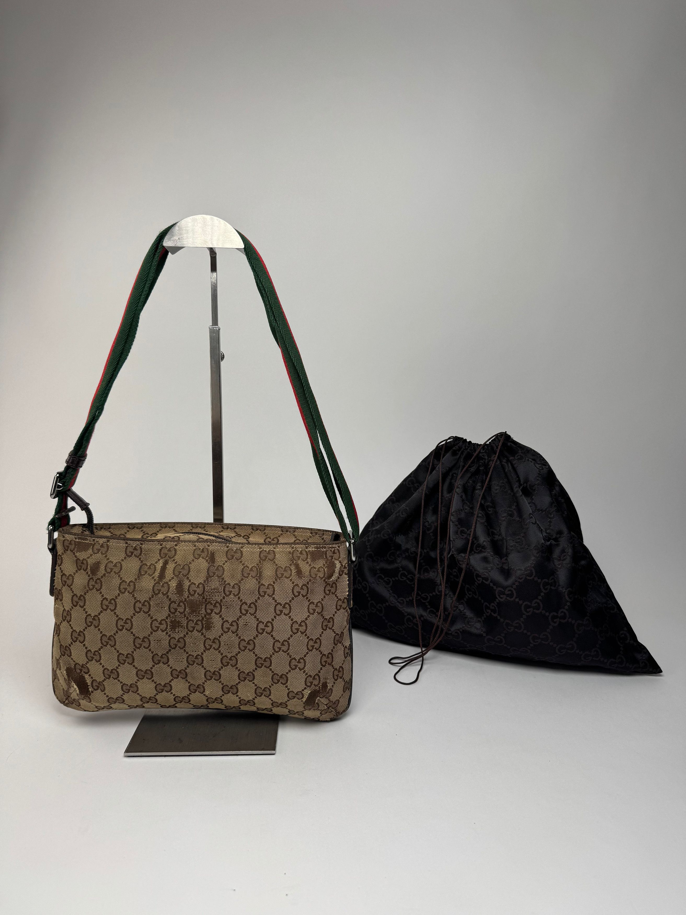 Gucci Vintage Monogram Canvas Bag Beige Brown Size ONE SIZE - 2 Thumbnail