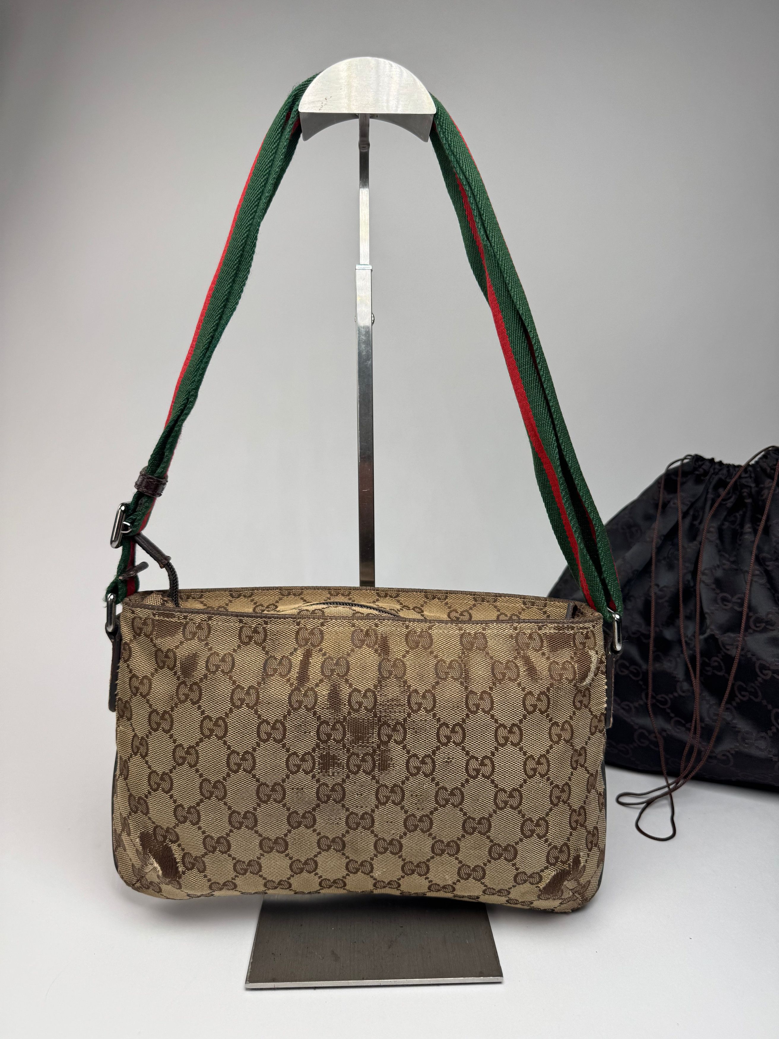 Gucci Vintage Monogram Canvas Bag Beige Brown Size ONE SIZE - 14 Thumbnail