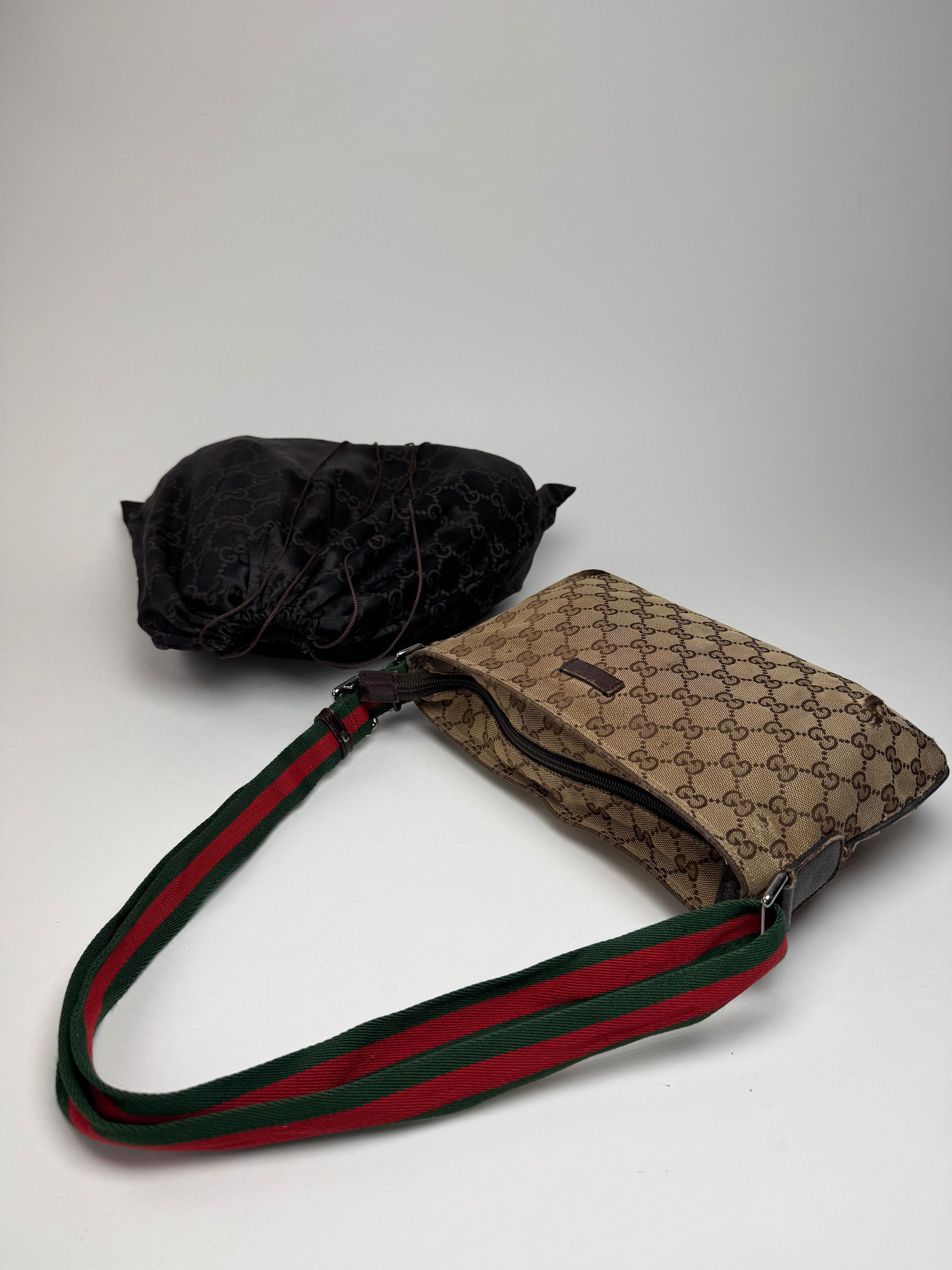Gucci Vintage Monogram Canvas Bag Beige Brown Size ONE SIZE - 9 Thumbnail