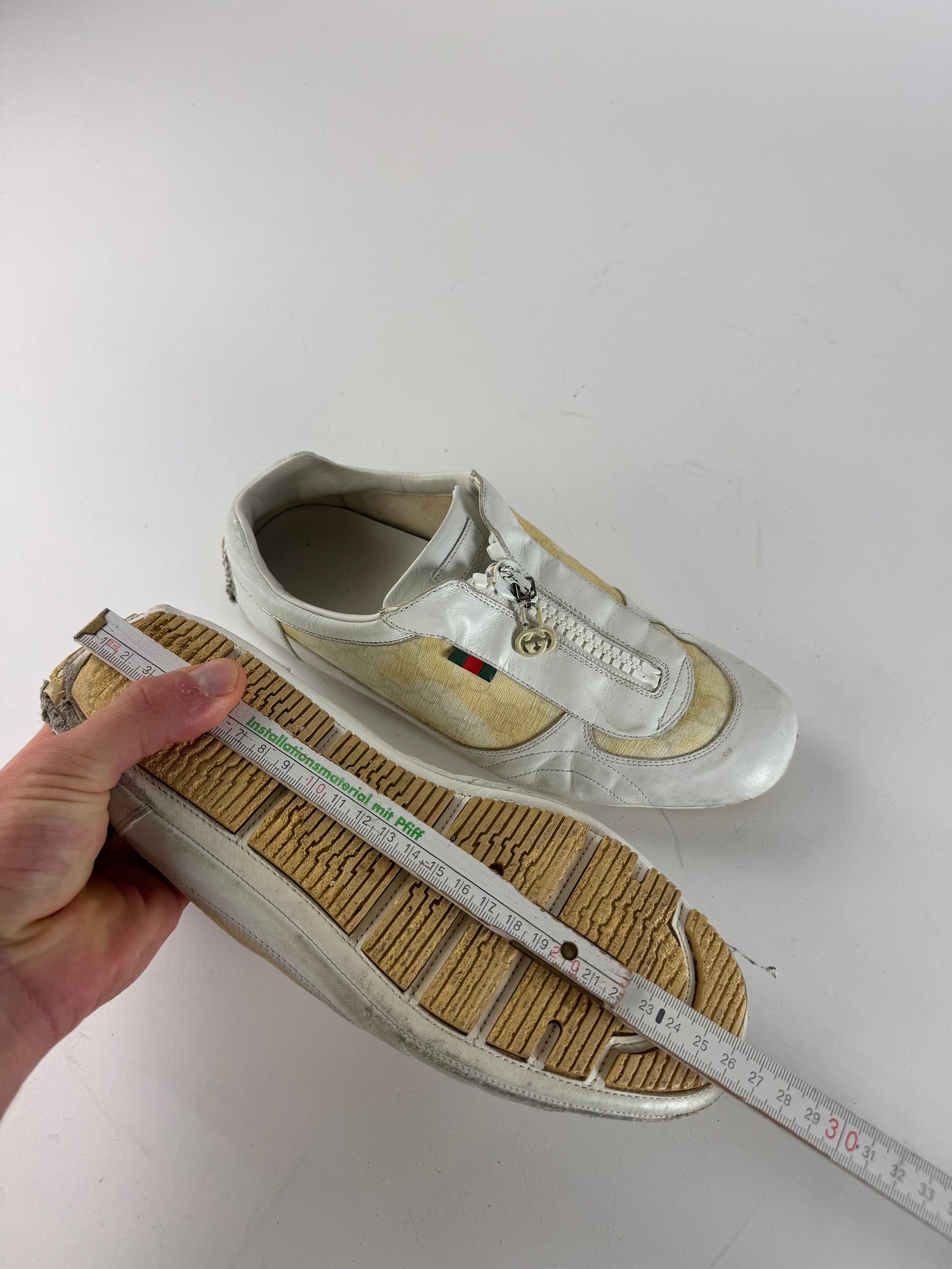 Gucci Vintage Monogram Sneaker White Beige EU38 Size US 7 / IT 37 - 10 Thumbnail