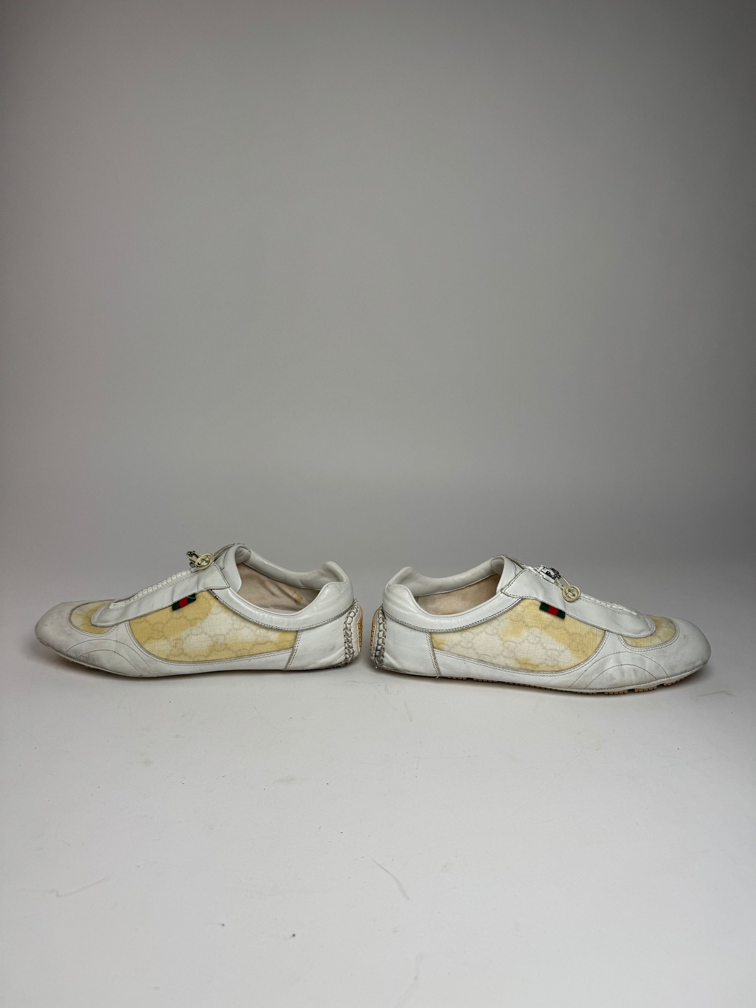 Gucci Vintage Monogram Sneaker White Beige EU38 Size US 7 / IT 37 - 8 Thumbnail
