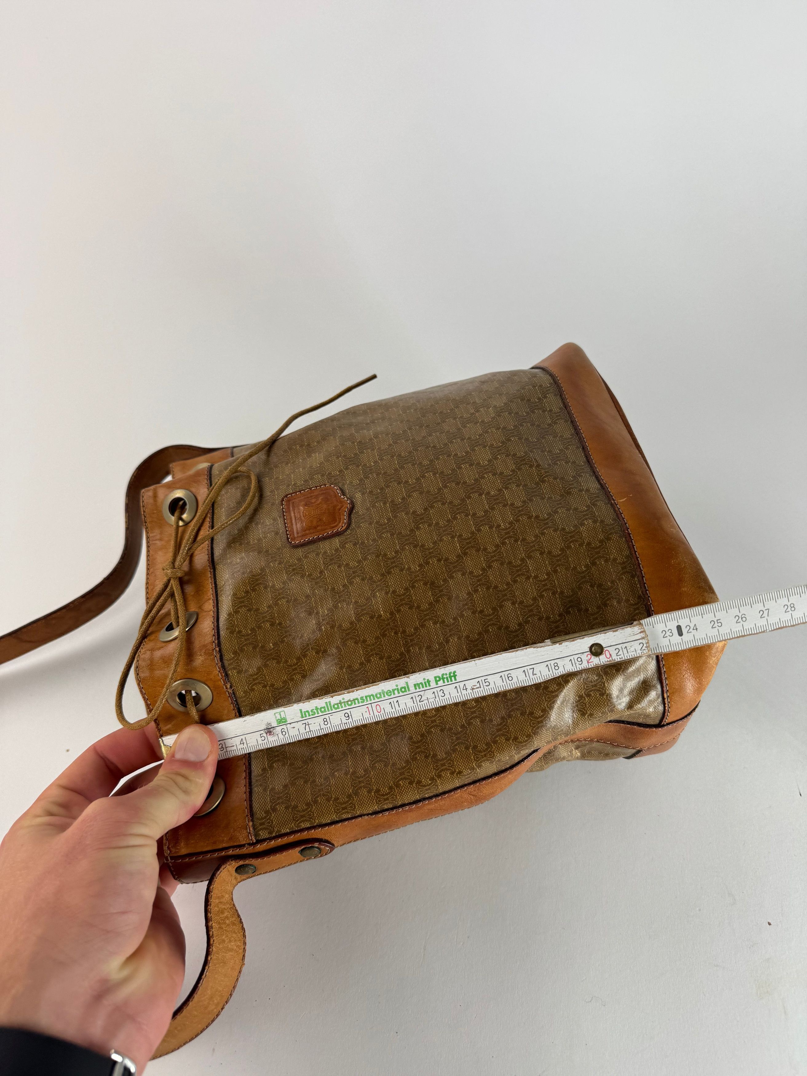 Celine Vintage Monogram SAC Seau Patent Leather Bucket Bag Brown Size ONE SIZE - 10 Thumbnail