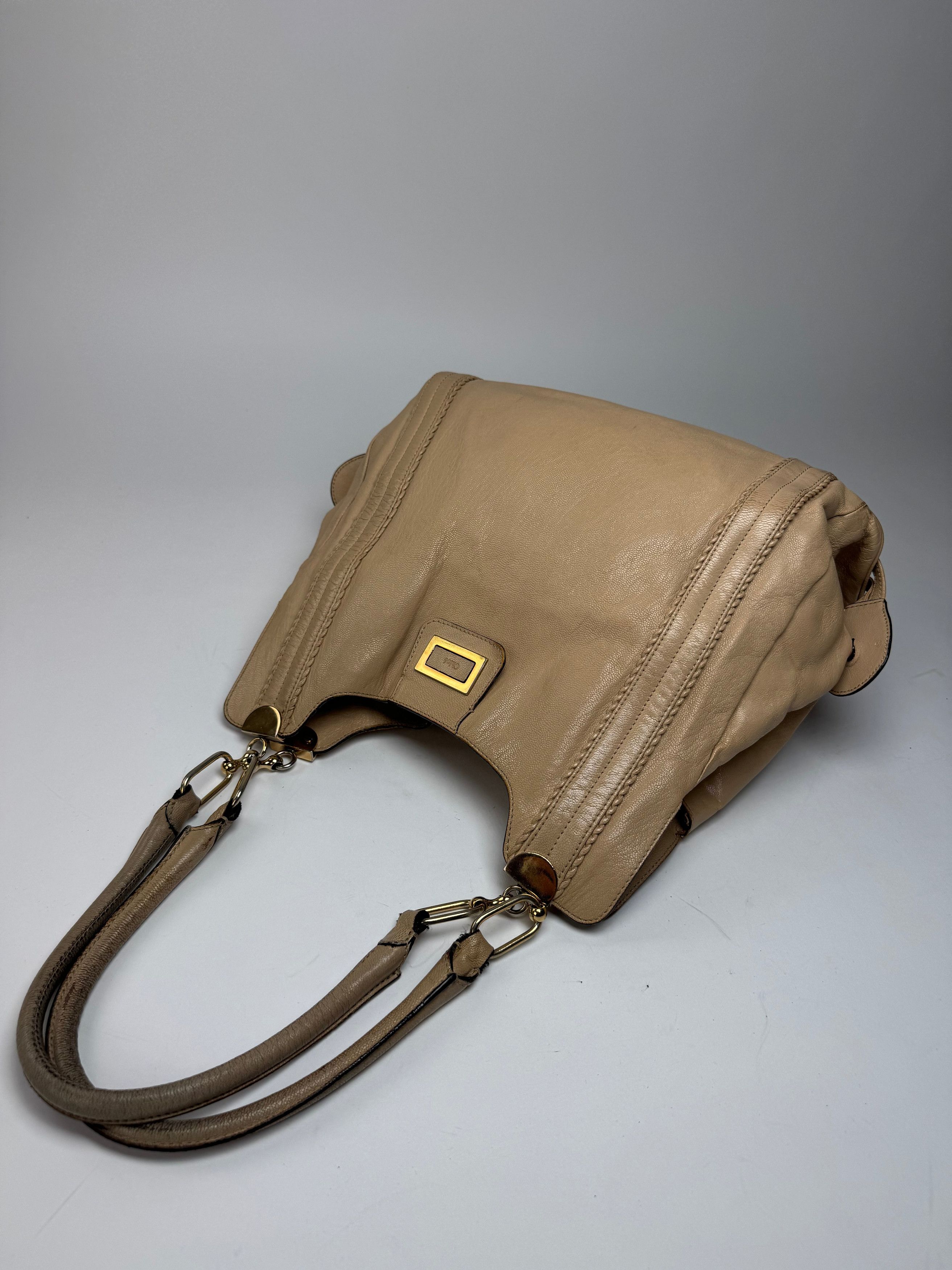 Chloe Vintage Leather Handbag Tote bag Beige Size ONE SIZE - 8 Thumbnail