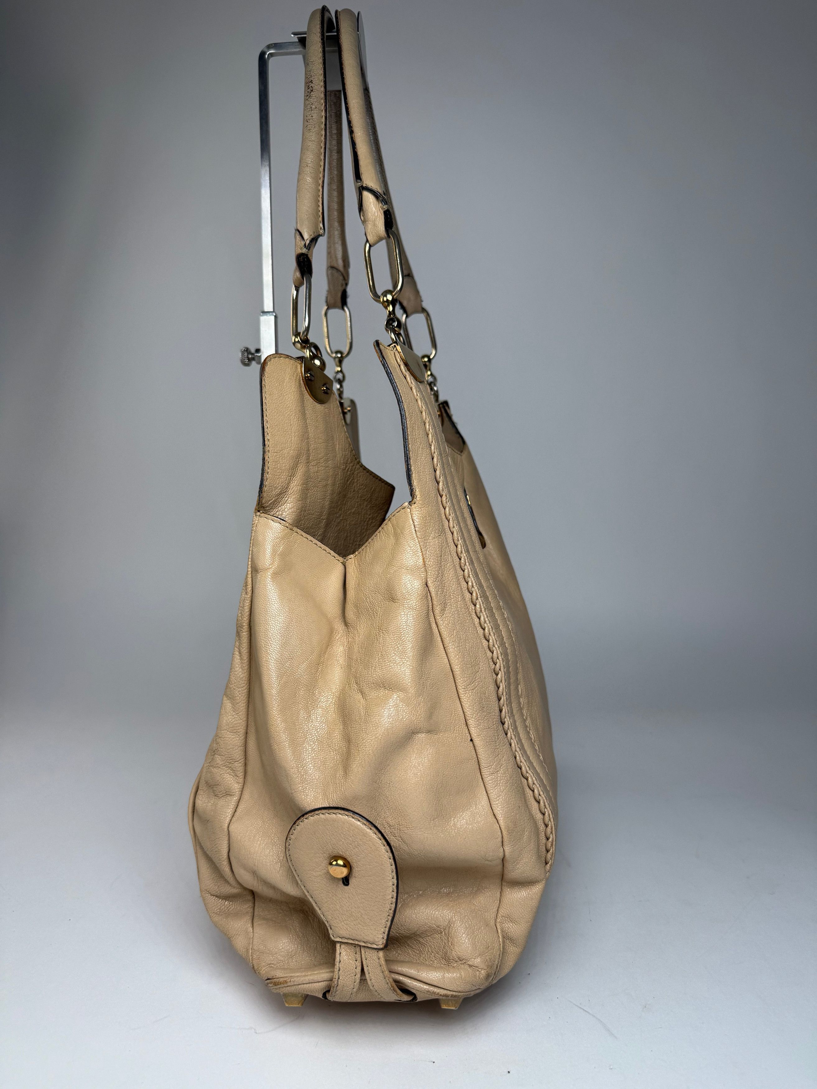 Chloe Vintage Leather Handbag Tote bag Beige Size ONE SIZE - 5 Thumbnail