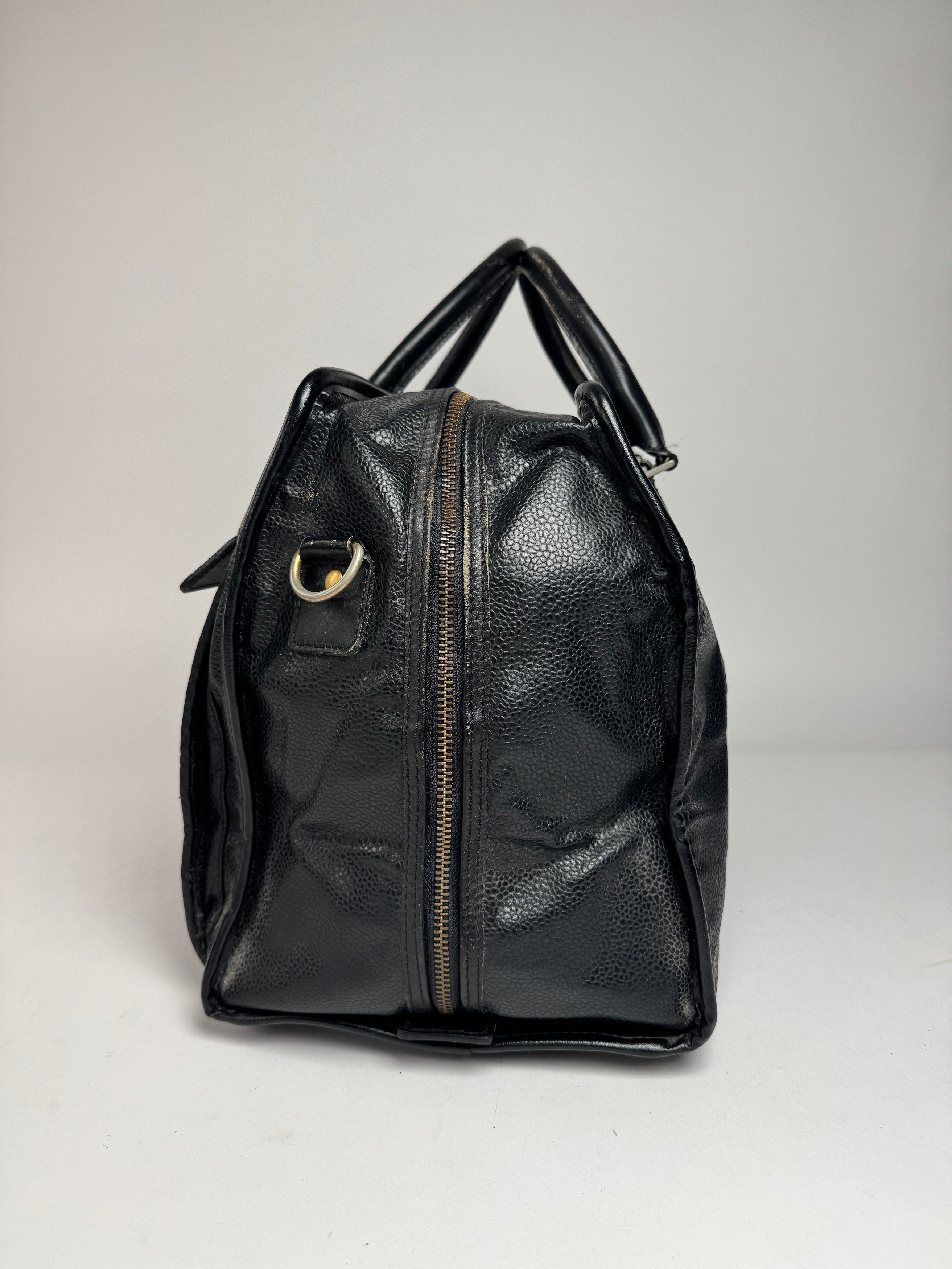 Burberry Vintage Leather Duffel Bag Black Size ONE SIZE - 7 Thumbnail