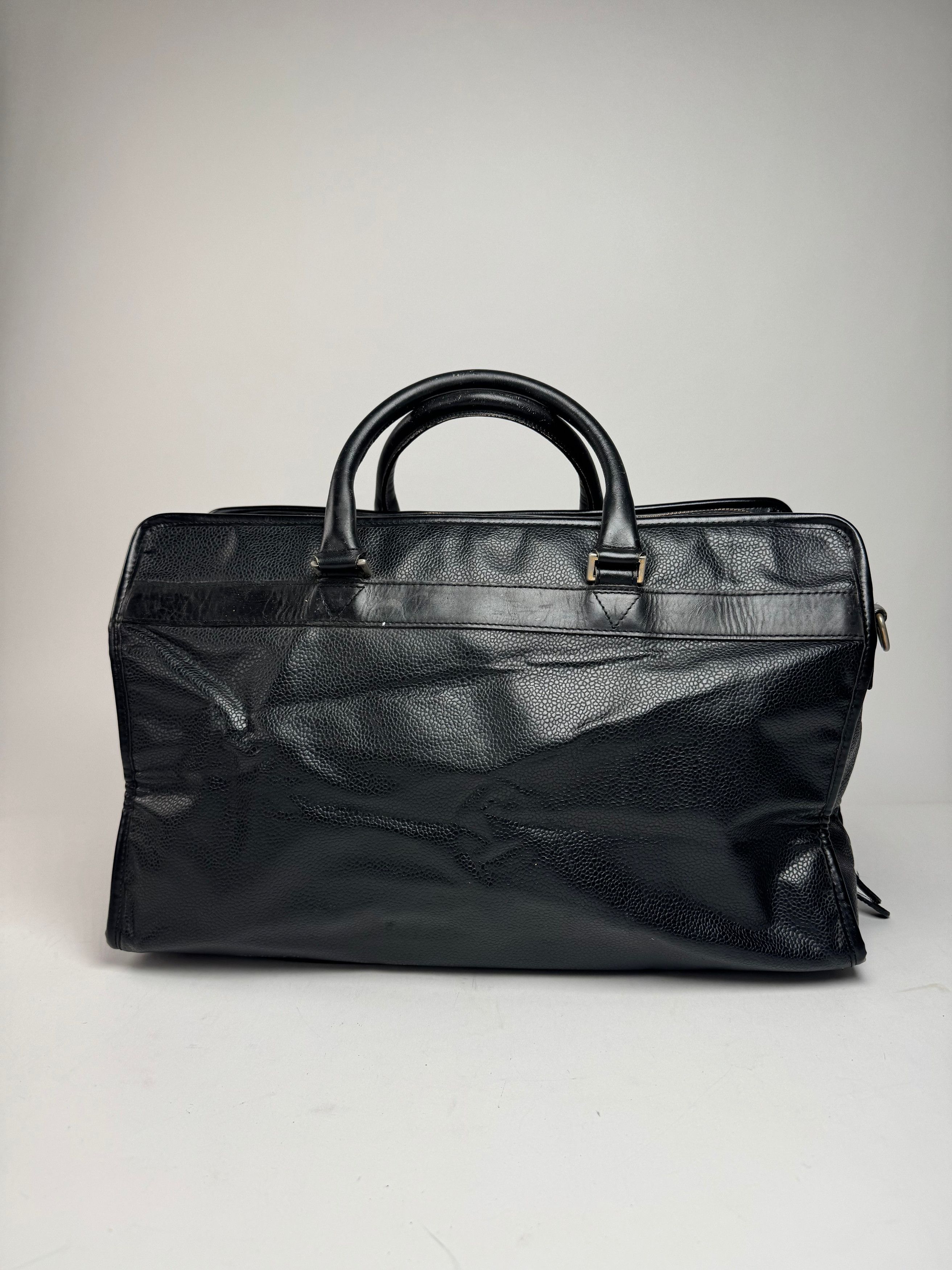 Burberry Vintage Leather Duffel Bag Black Size ONE SIZE - 2 Thumbnail