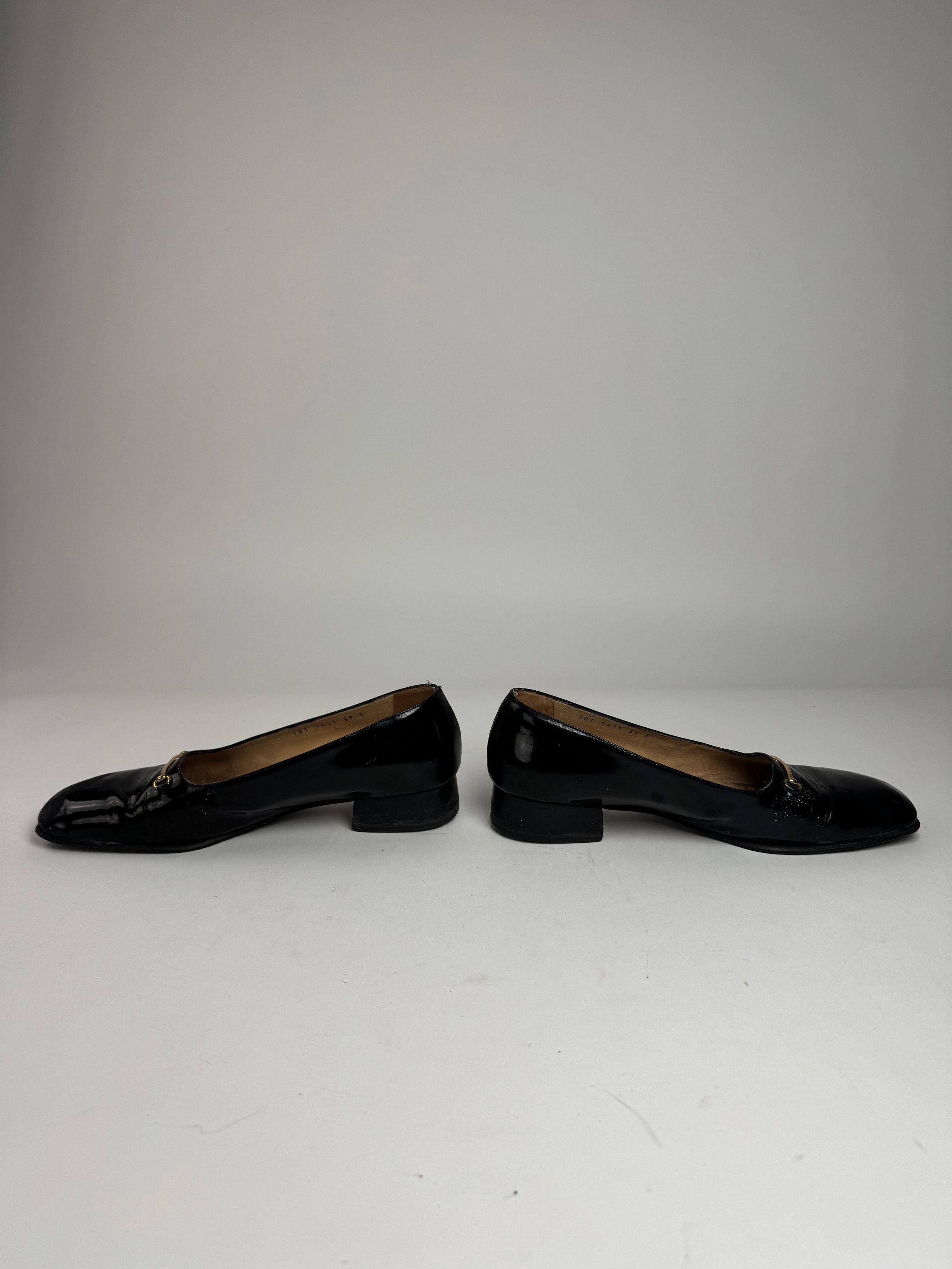 Gucci Vintage Patent Leather Pumps Black 39 Size US 8 / IT 38 - 4 Thumbnail