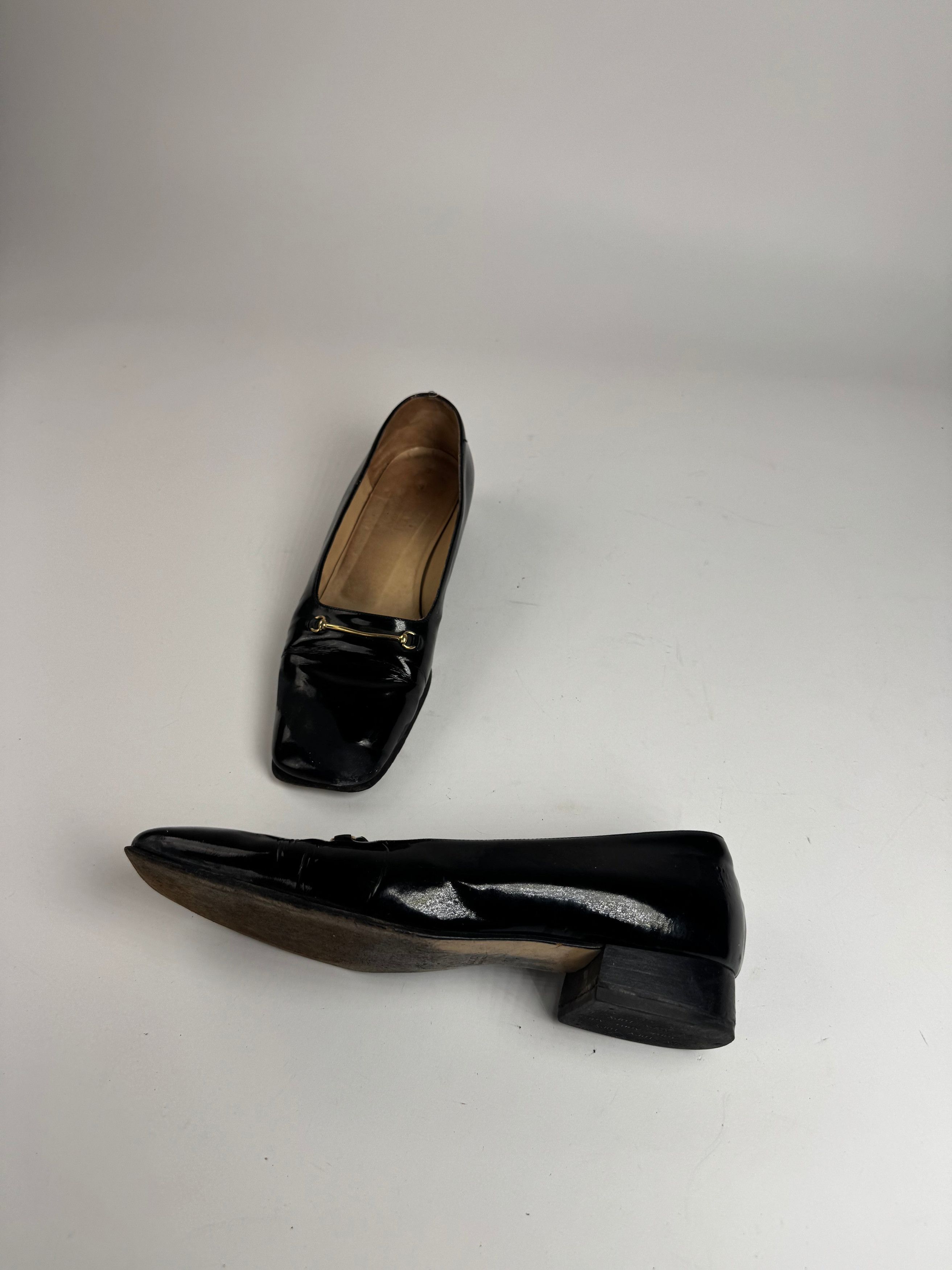 Gucci Vintage Patent Leather Pumps Black 39 Size US 8 / IT 38 - 7 Thumbnail
