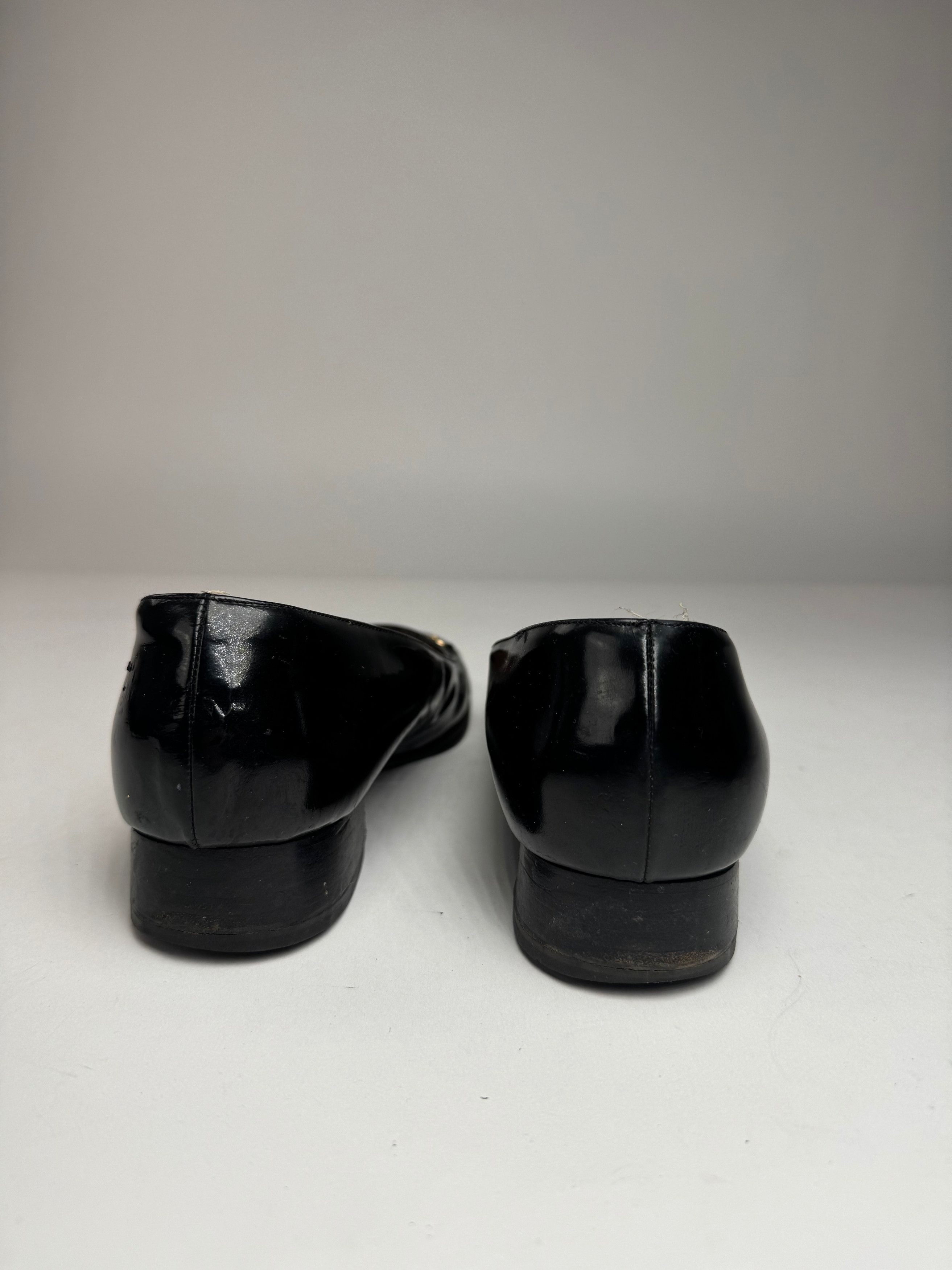 Gucci Vintage Patent Leather Pumps Black 39 Size US 8 / IT 38 - 6 Thumbnail