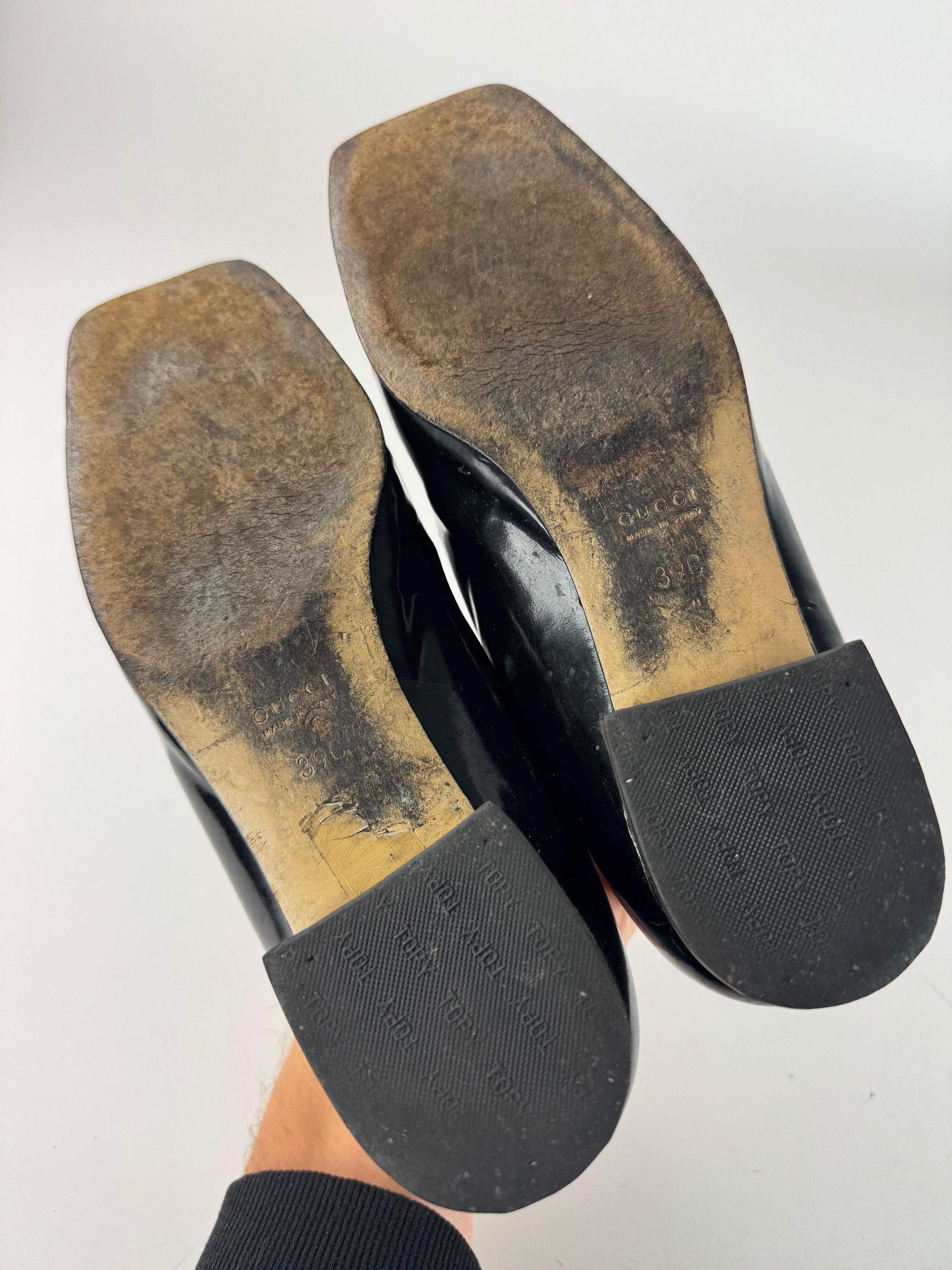 Gucci Vintage Patent Leather Pumps Black 39 Size US 8 / IT 38 - 9 Thumbnail