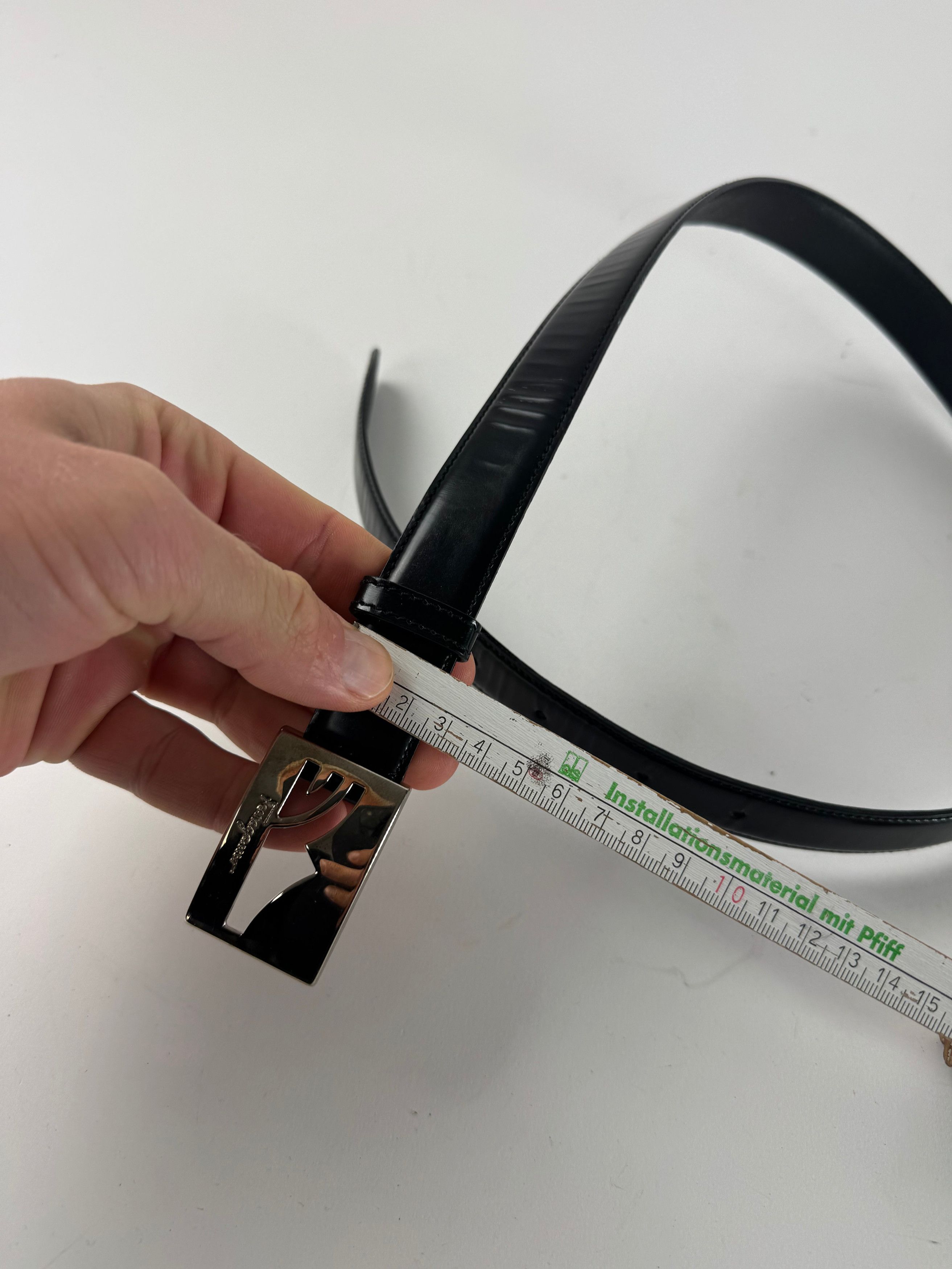 Salvatore Ferragamo Vintage Patent Leather Belt Black Size ONE SIZE - 10 Thumbnail