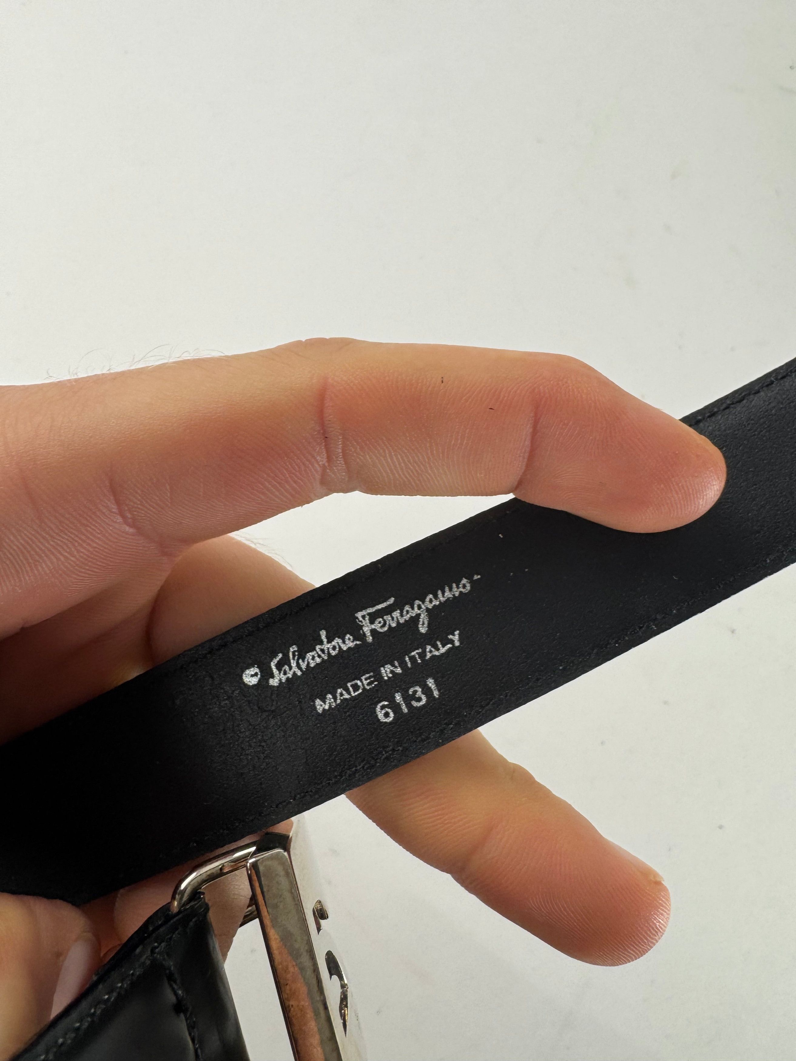 Salvatore Ferragamo Vintage Patent Leather Belt Black Size ONE SIZE - 6 Thumbnail