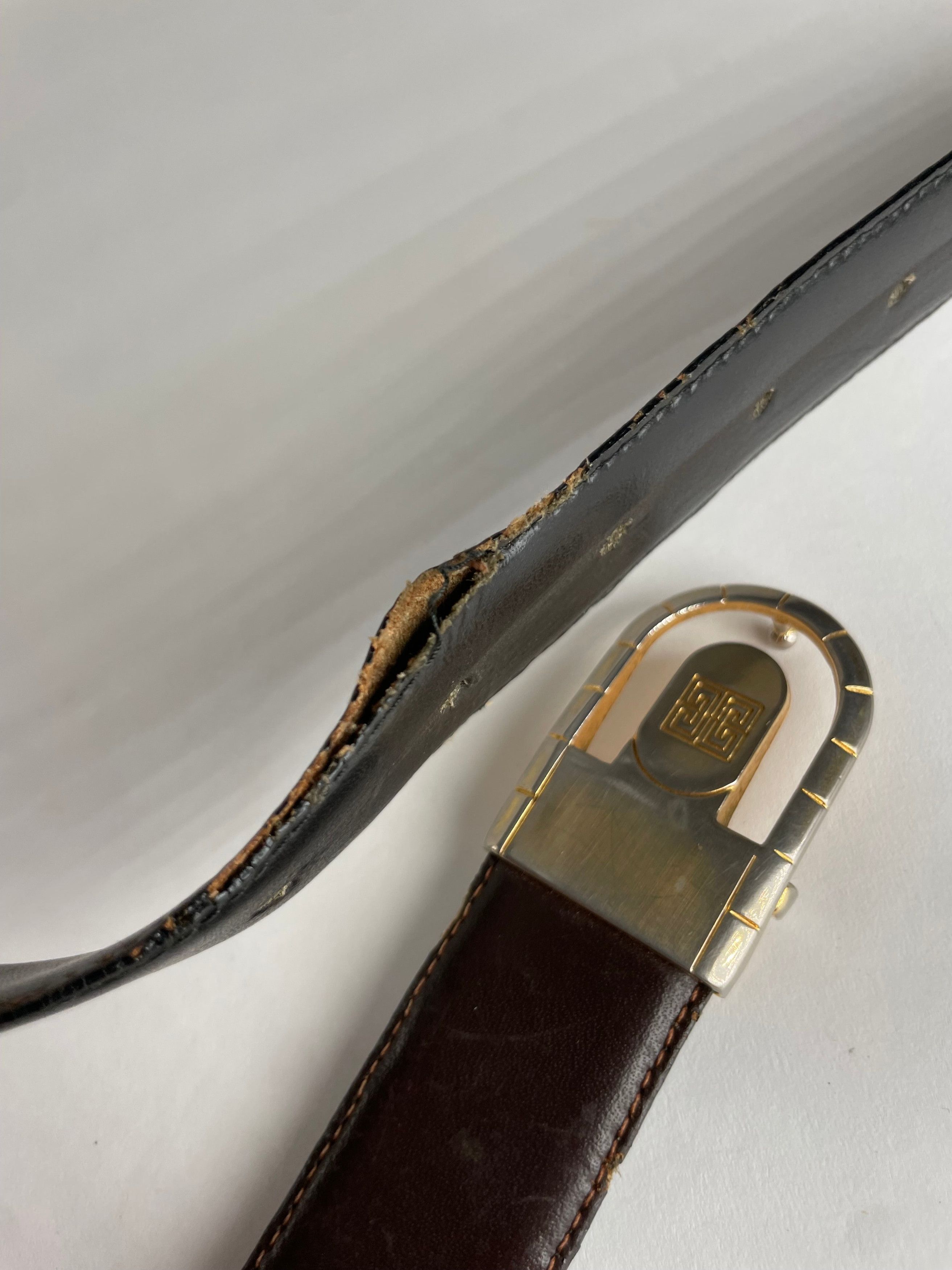 Givenchy Vintage Reversible Leather Belt Black Brown Size ONE SIZE - 4 Thumbnail