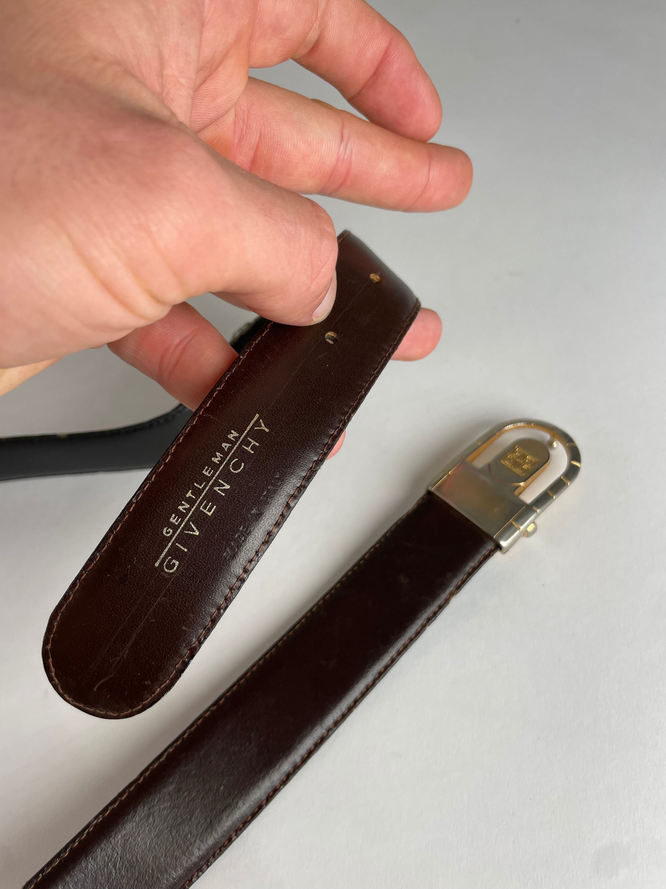 Givenchy Vintage Reversible Leather Belt Black Brown Size ONE SIZE - 5 Thumbnail