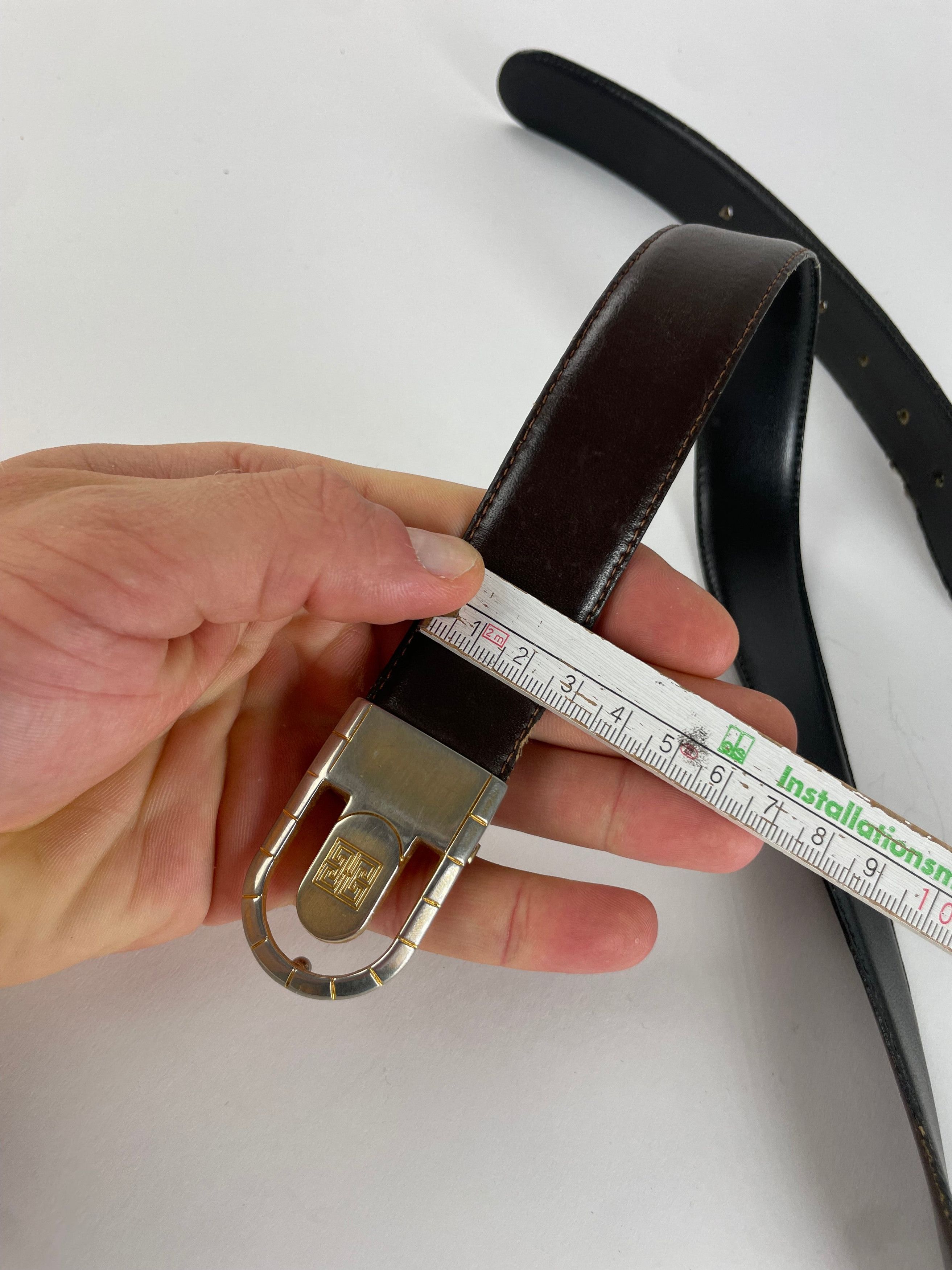 Givenchy Vintage Reversible Leather Belt Black Brown Size ONE SIZE - 8 Thumbnail
