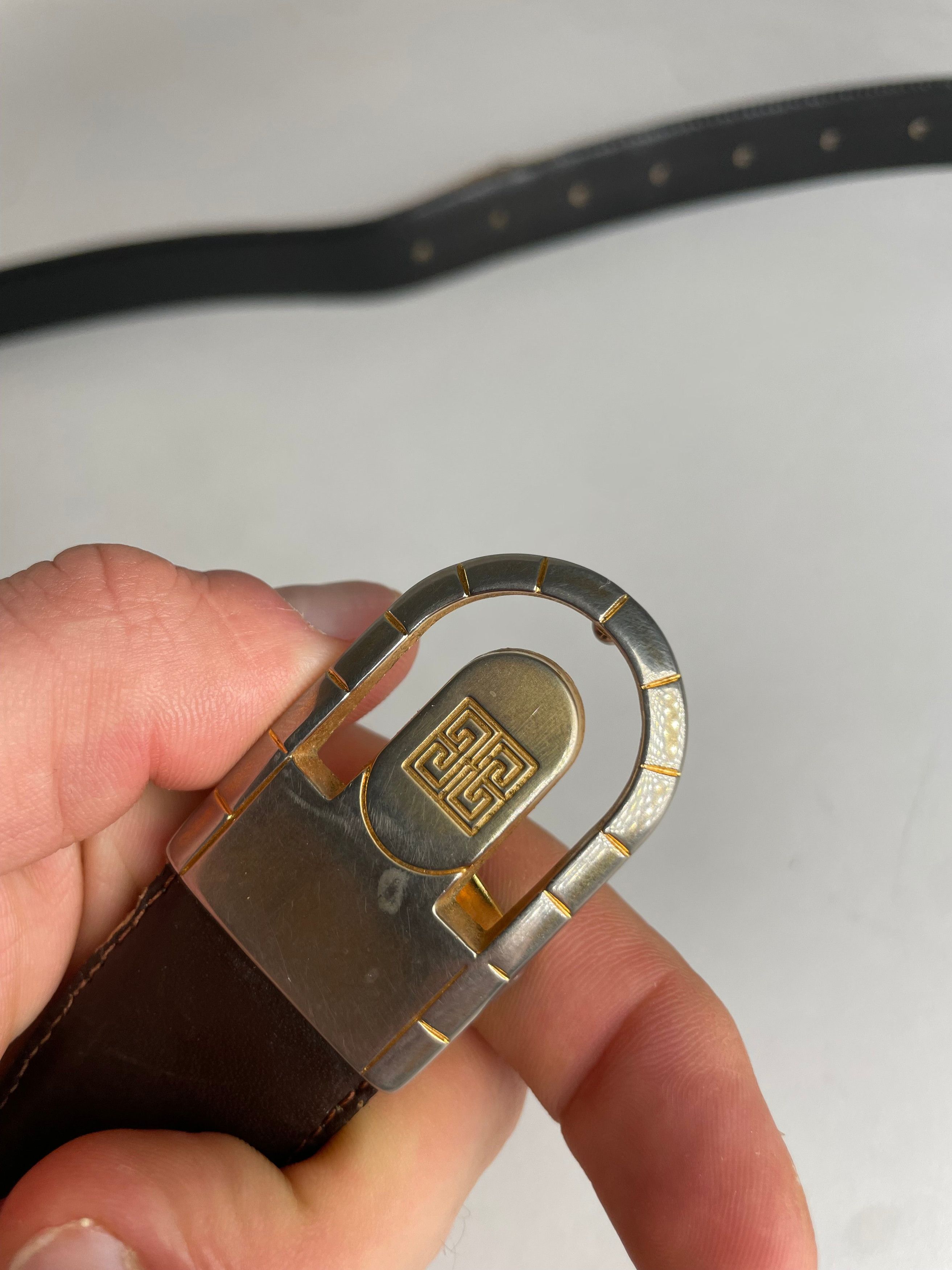 Givenchy Vintage Reversible Leather Belt Black Brown Size ONE SIZE - 2 Thumbnail