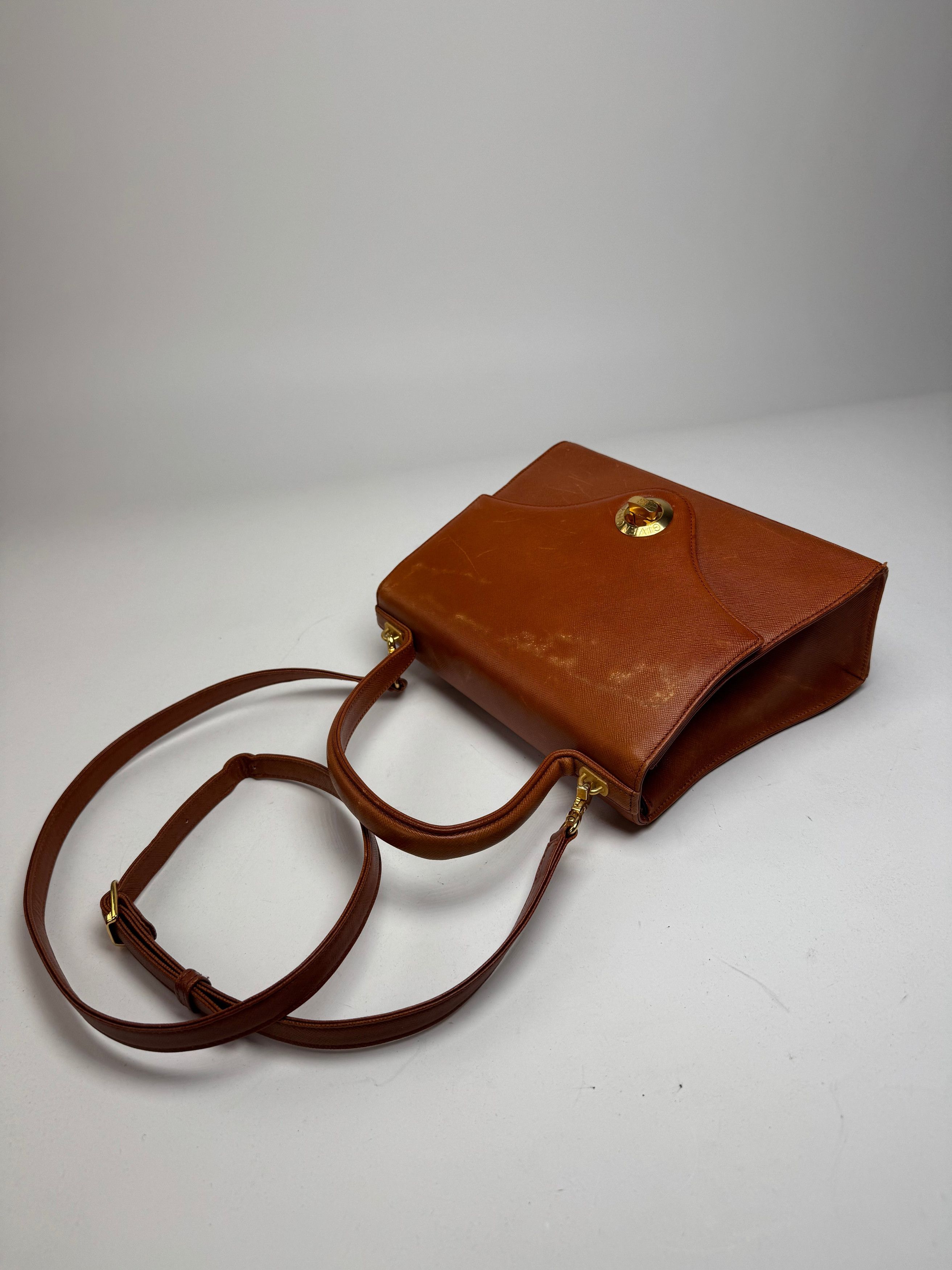Givenchy Vintage 2Way Leather Handbag Orange Brown Size ONE SIZE - 7 Thumbnail