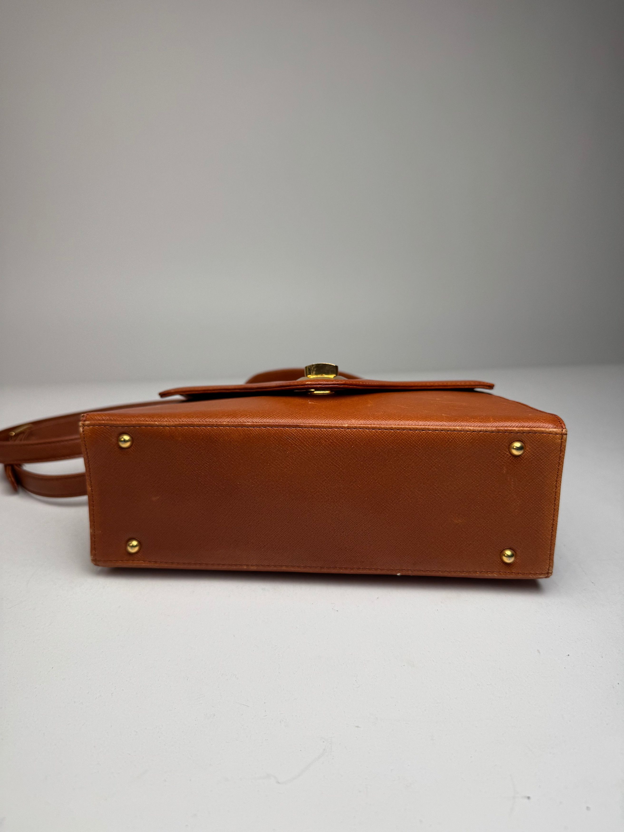Givenchy Vintage 2Way Leather Handbag Orange Brown Size ONE SIZE - 9 Thumbnail