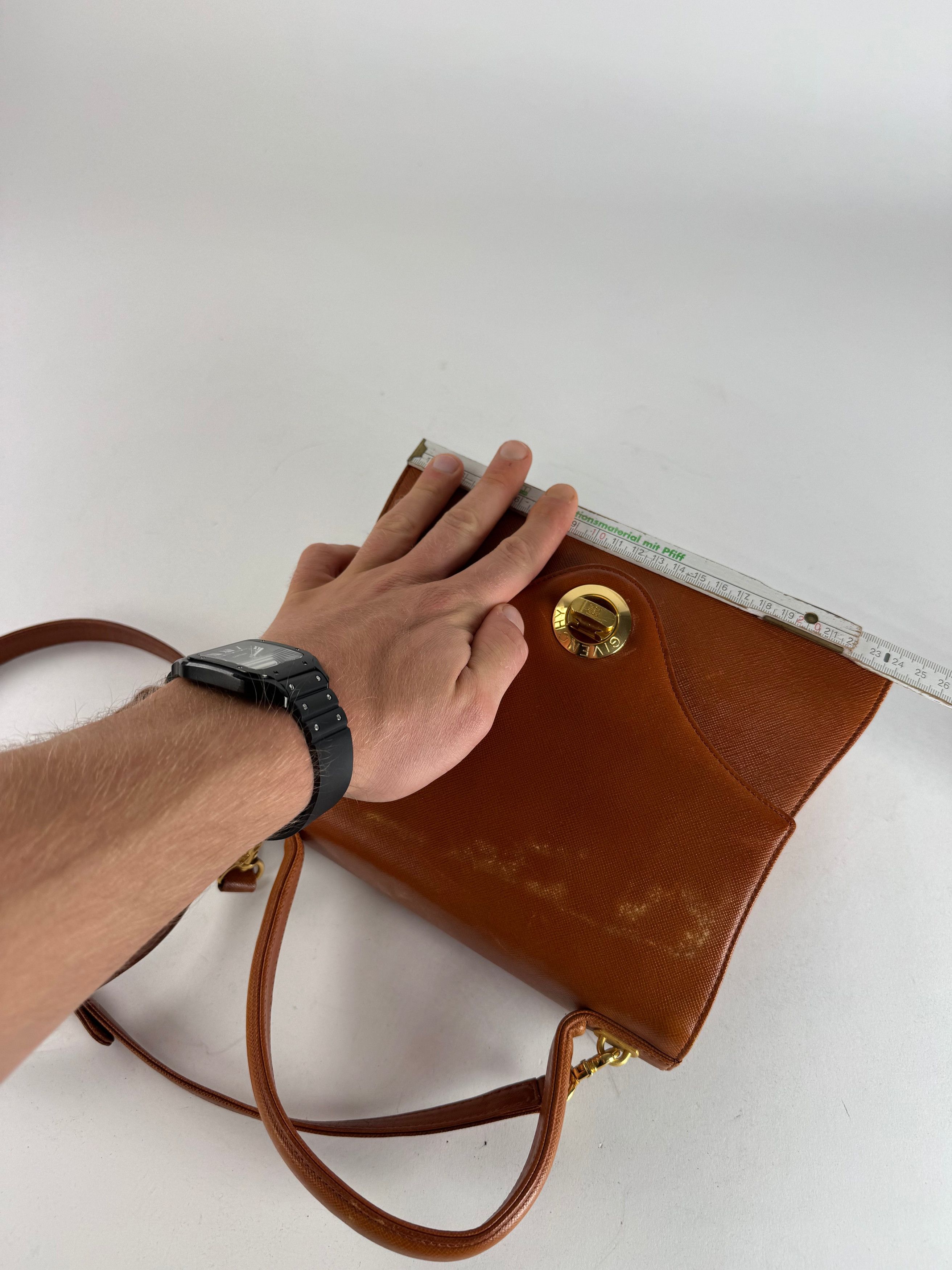 Givenchy Vintage 2Way Leather Handbag Orange Brown Size ONE SIZE - 10 Thumbnail