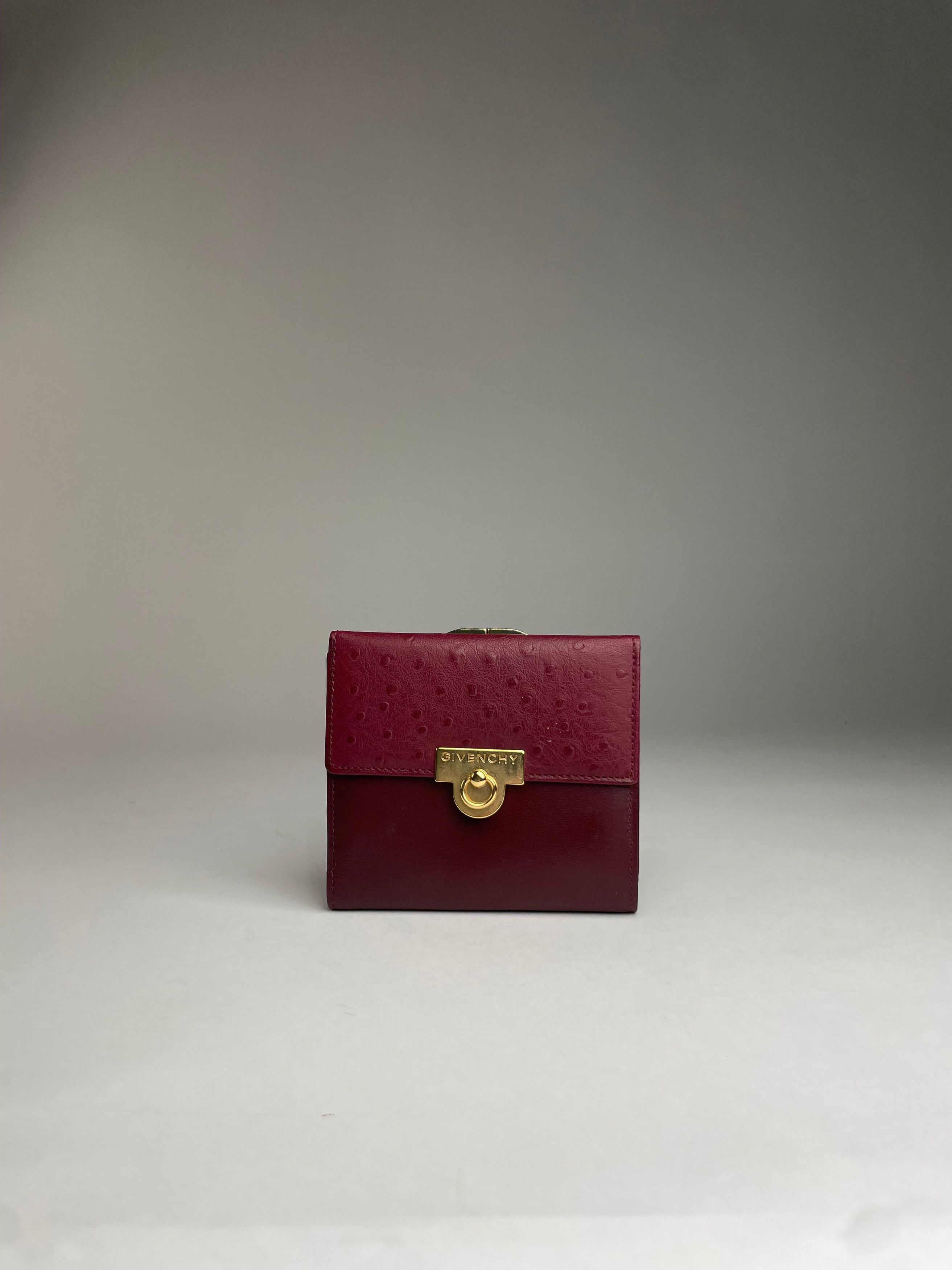 Givenchy Vintage Ostrich Leather Wallet purple Size ONE SIZE - 3 Thumbnail